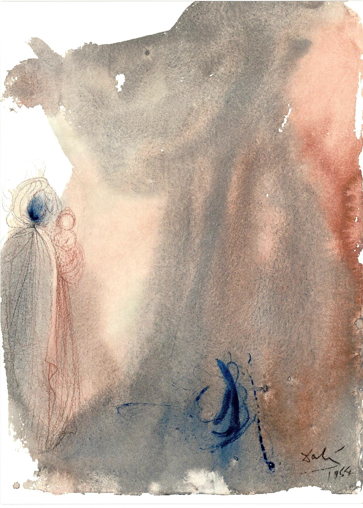 Lithographie en couleurs sur papier vélin Fabriano charta ex meris pannis 
