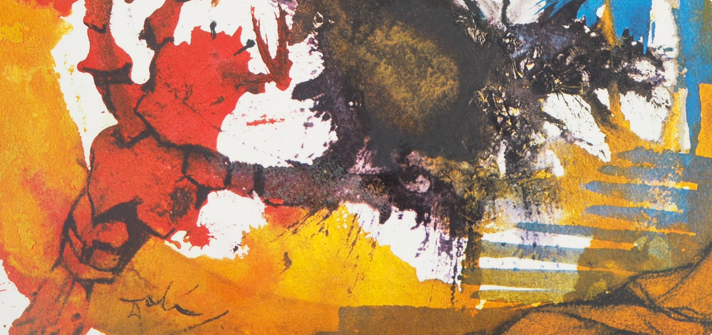 Lithograph in colors on vélin Fabriano charta ex meris pannis 
