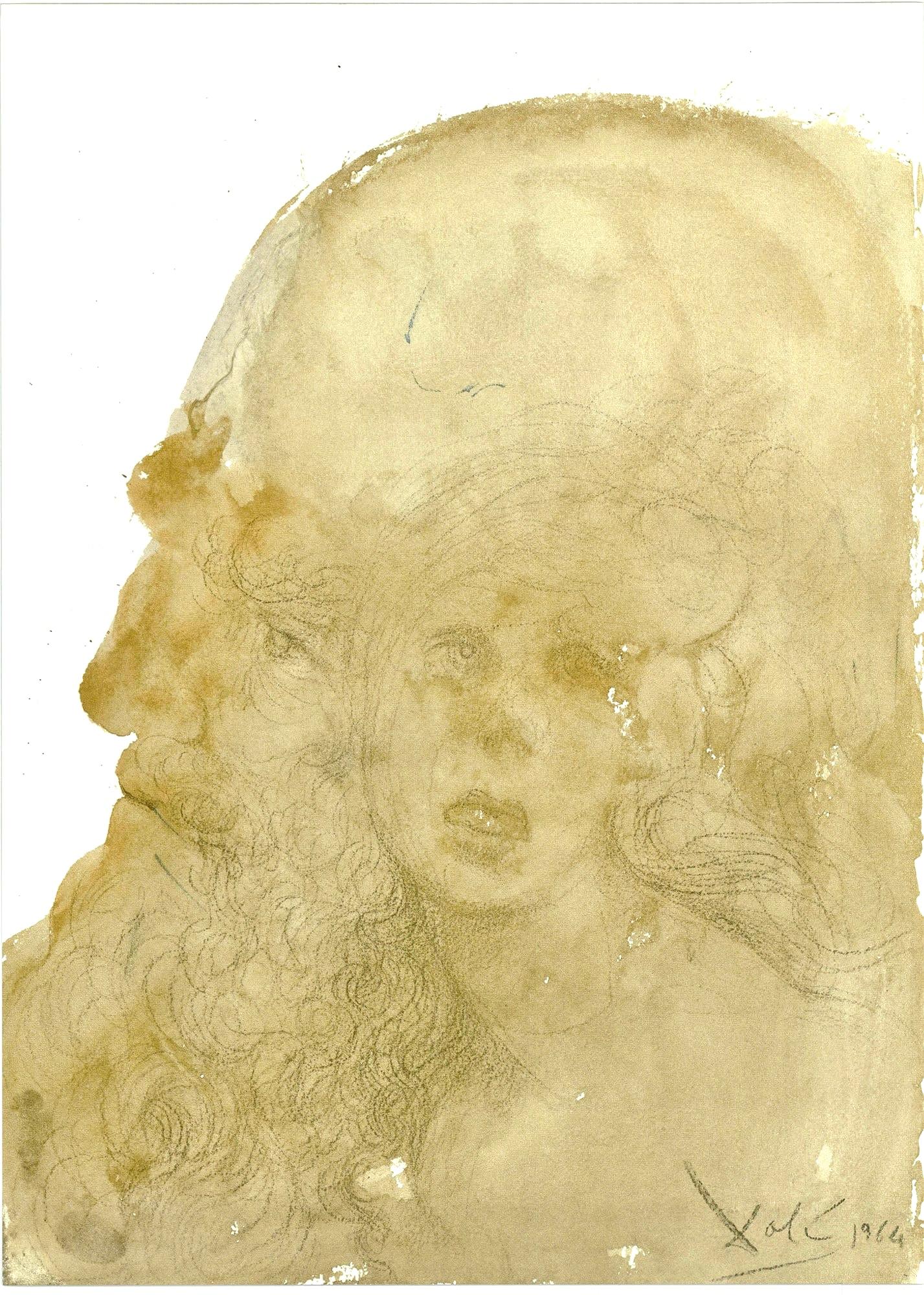 Litografía en colores sobre papel vélin Fabriano charta ex meris pannis 