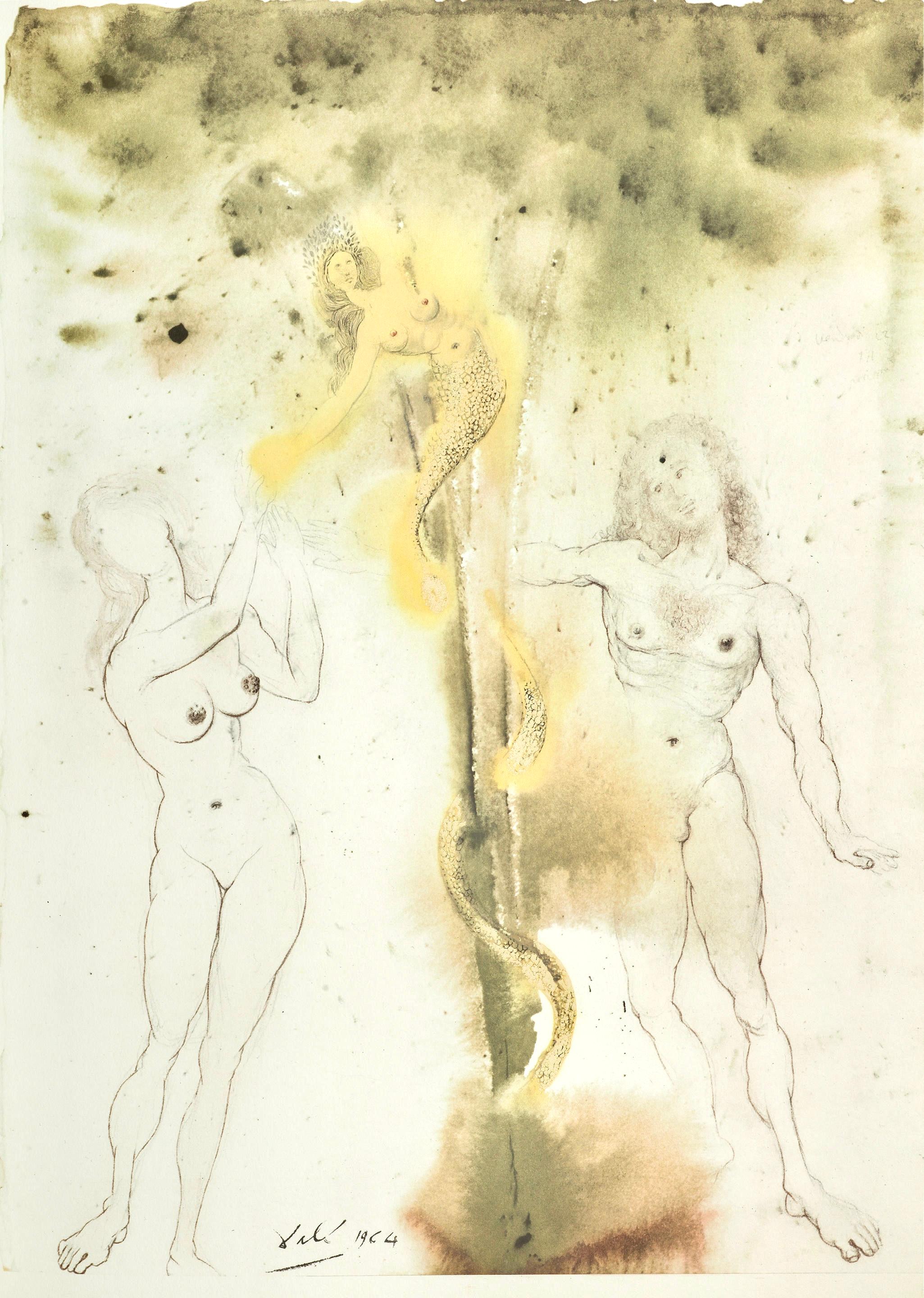 Litografía en colores sobre papel vélin Fabriano charta ex meris pannis 