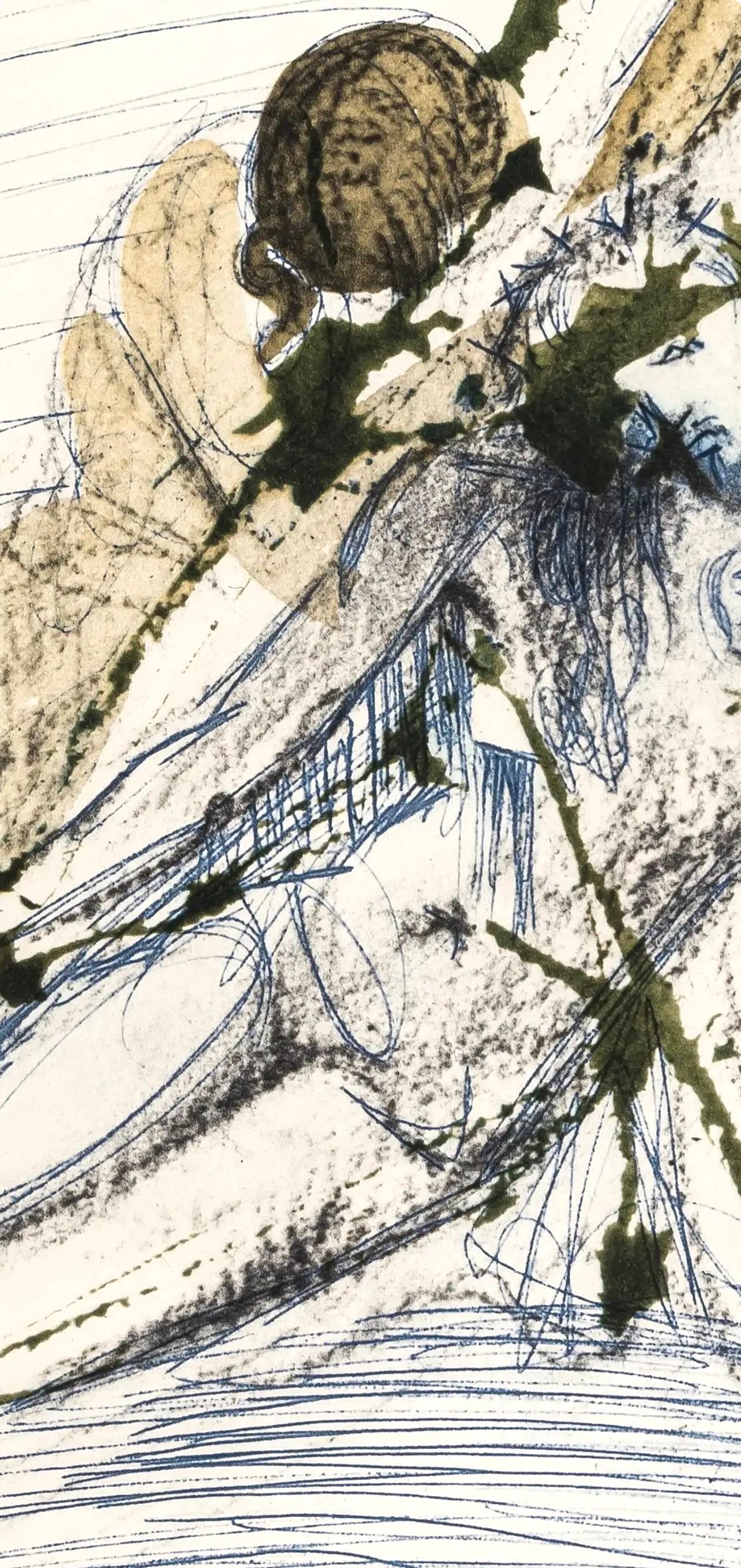 Litografia a colori su carta vélin Fabriano charta ex meris pannis 