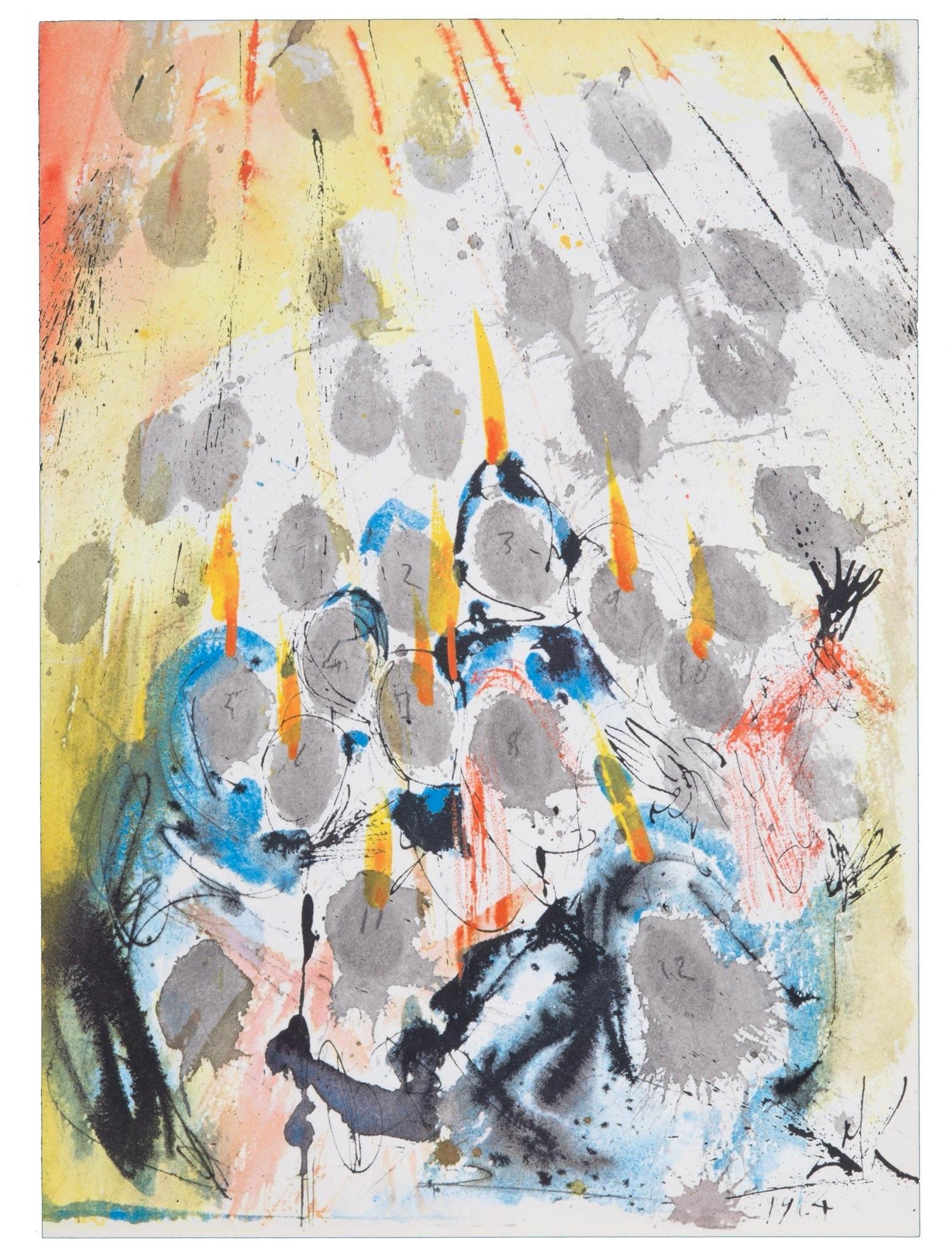Lithograph in colors on vélin Fabriano charta ex meris pannis 