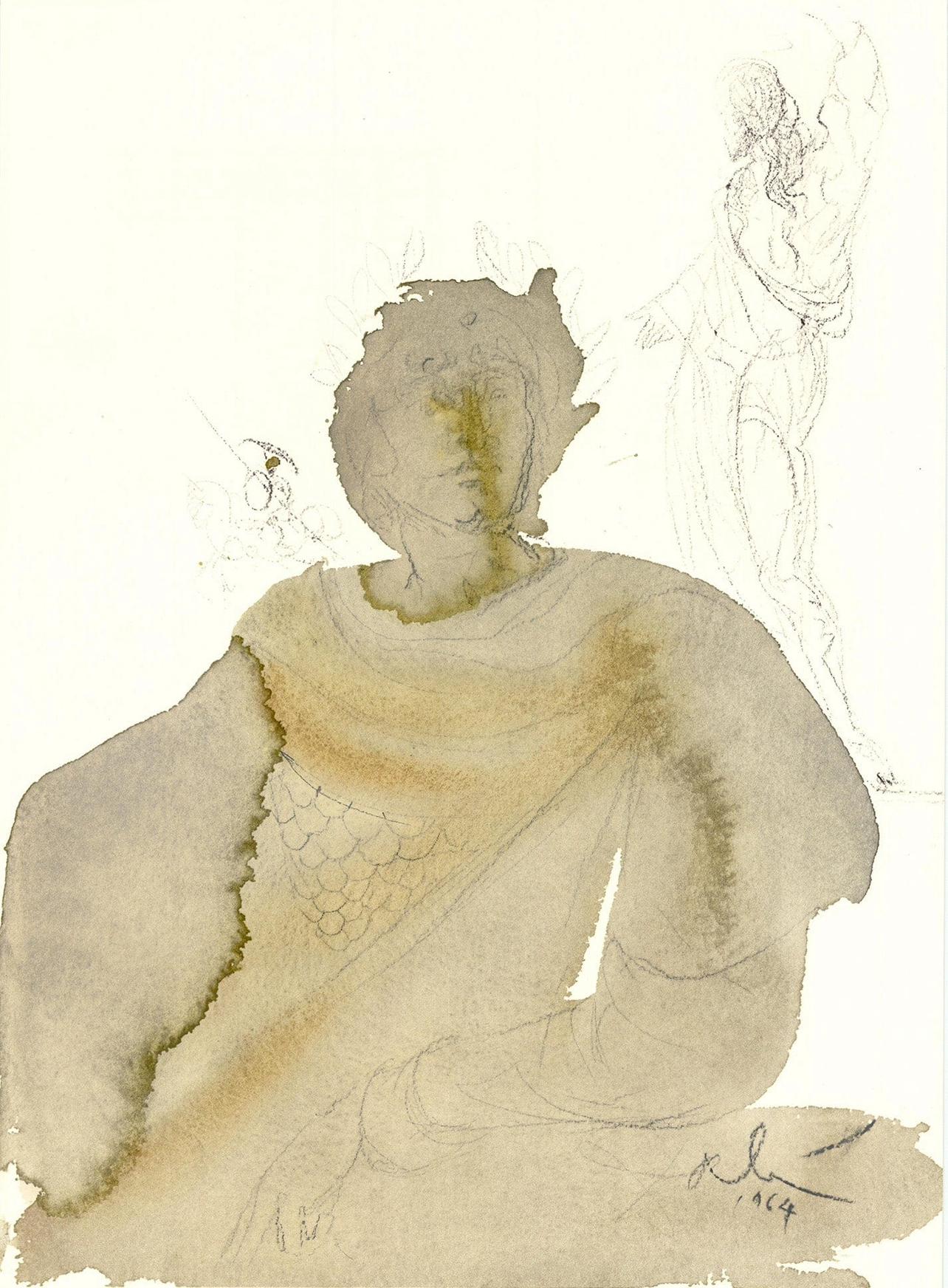 Salvador Dalí Figurative Print – Komposition (Feld 69-3; M/L. 1600), VI tavole dal Ciclo della, Biblia Sacra