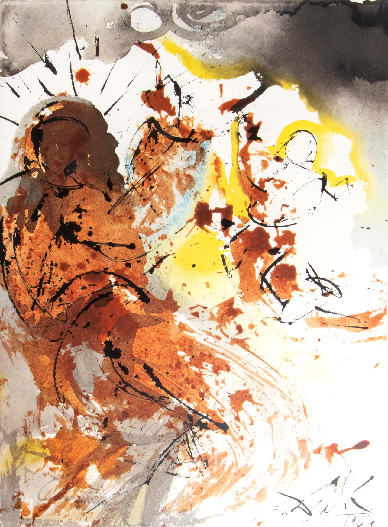Figurative Print di Salvador Dalí - Composizione (Campo 69-3; M/L. 1600), VI tavole dal ciclo della, Biblia Sacra