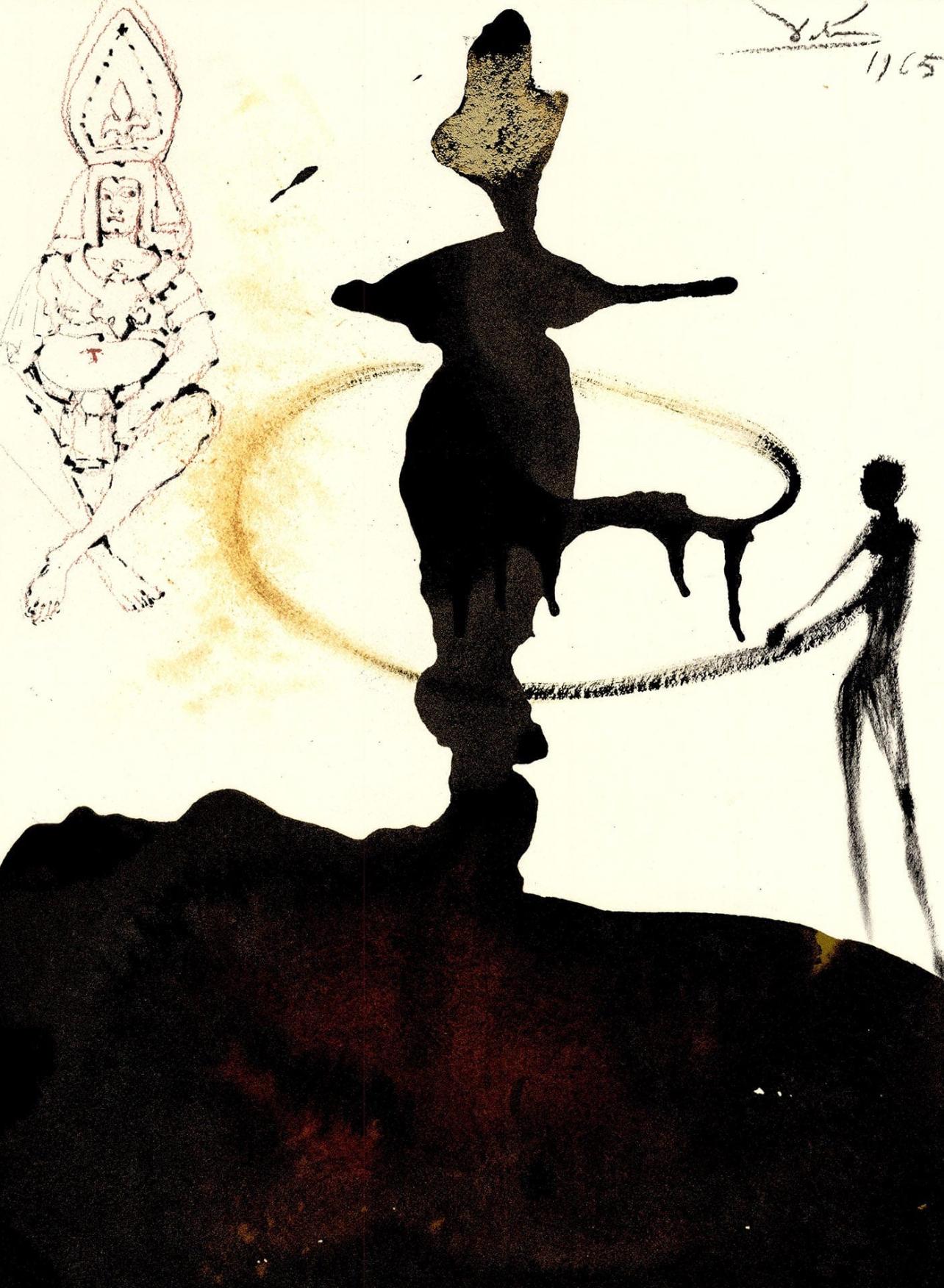 Landscape Print de Salvador Dalí - Composición (Campo 69-3; M/L. 1600), VI tavole dal ciclo della, Biblia Sacra