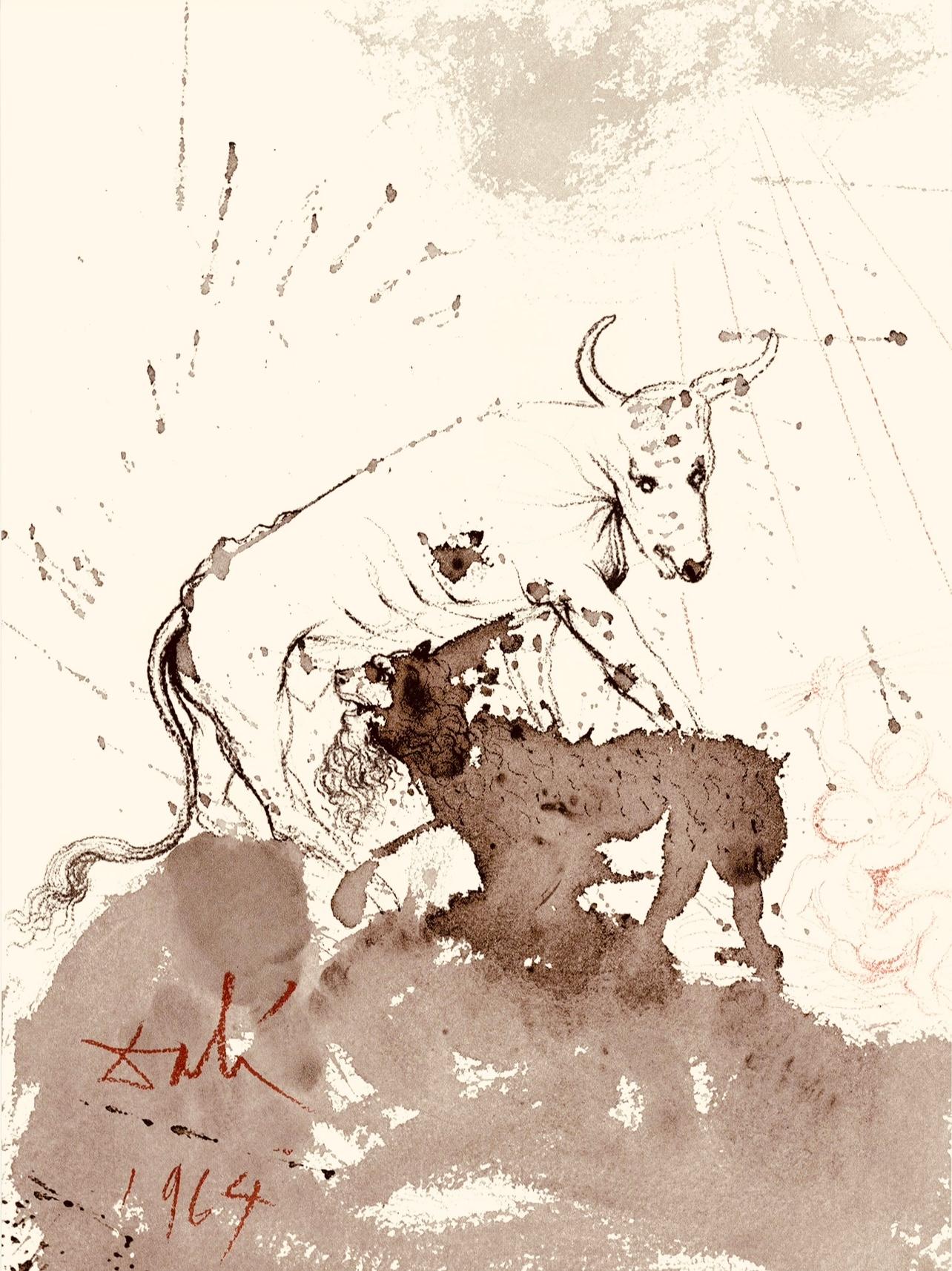 Figurative Print di Salvador Dalí - Composizione (Campo 69-3; M/L. 1600), VI tavole dal ciclo della, Biblia Sacra