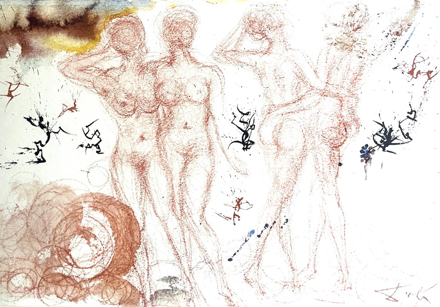 Landscape Print di Salvador Dalí - Composizione (Campo 69-3; M/L. 1600), VI tavole dal ciclo della, Biblia Sacra
