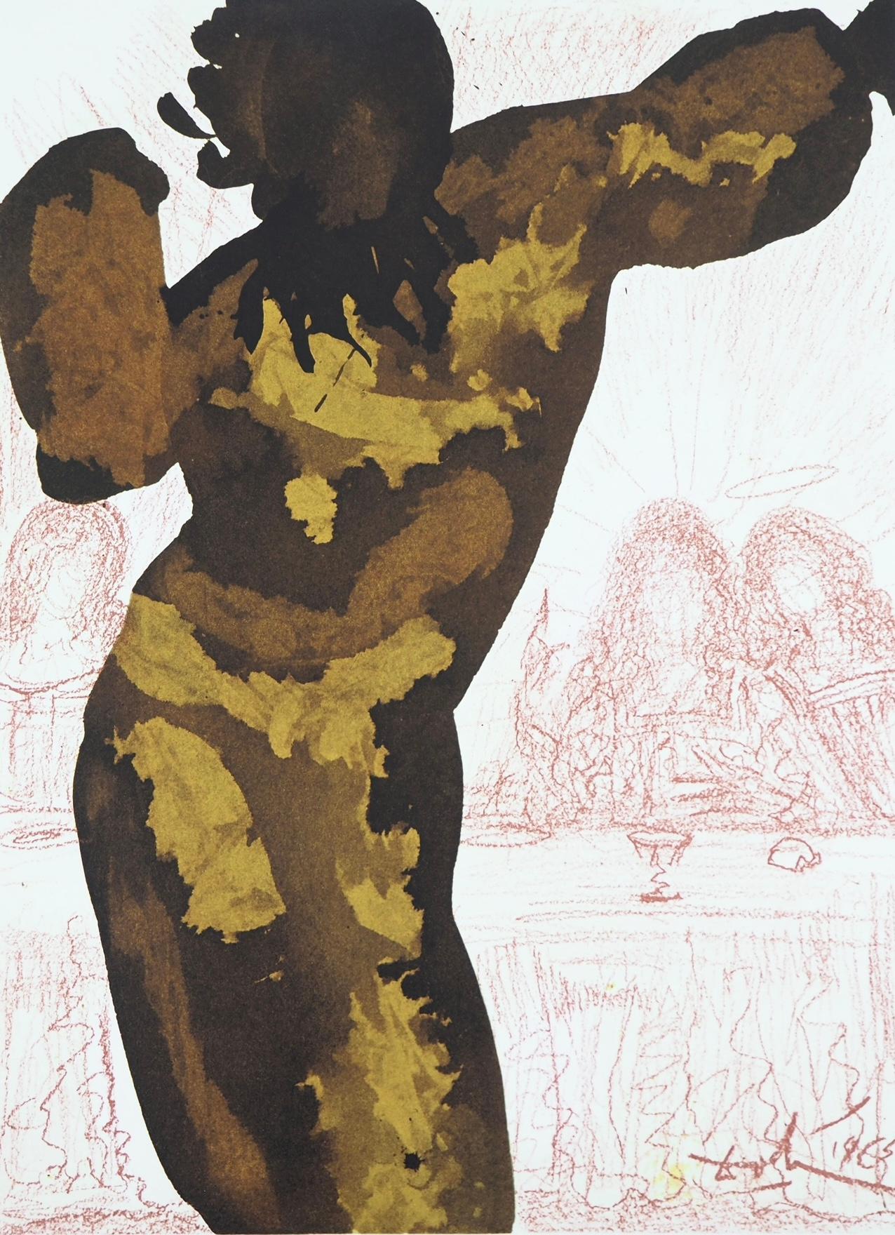 Salvador Dalí Landscape Print - Composition (Field 69-3; M/L. 1600), VI tavole dal ciclo della, Biblia Sacra