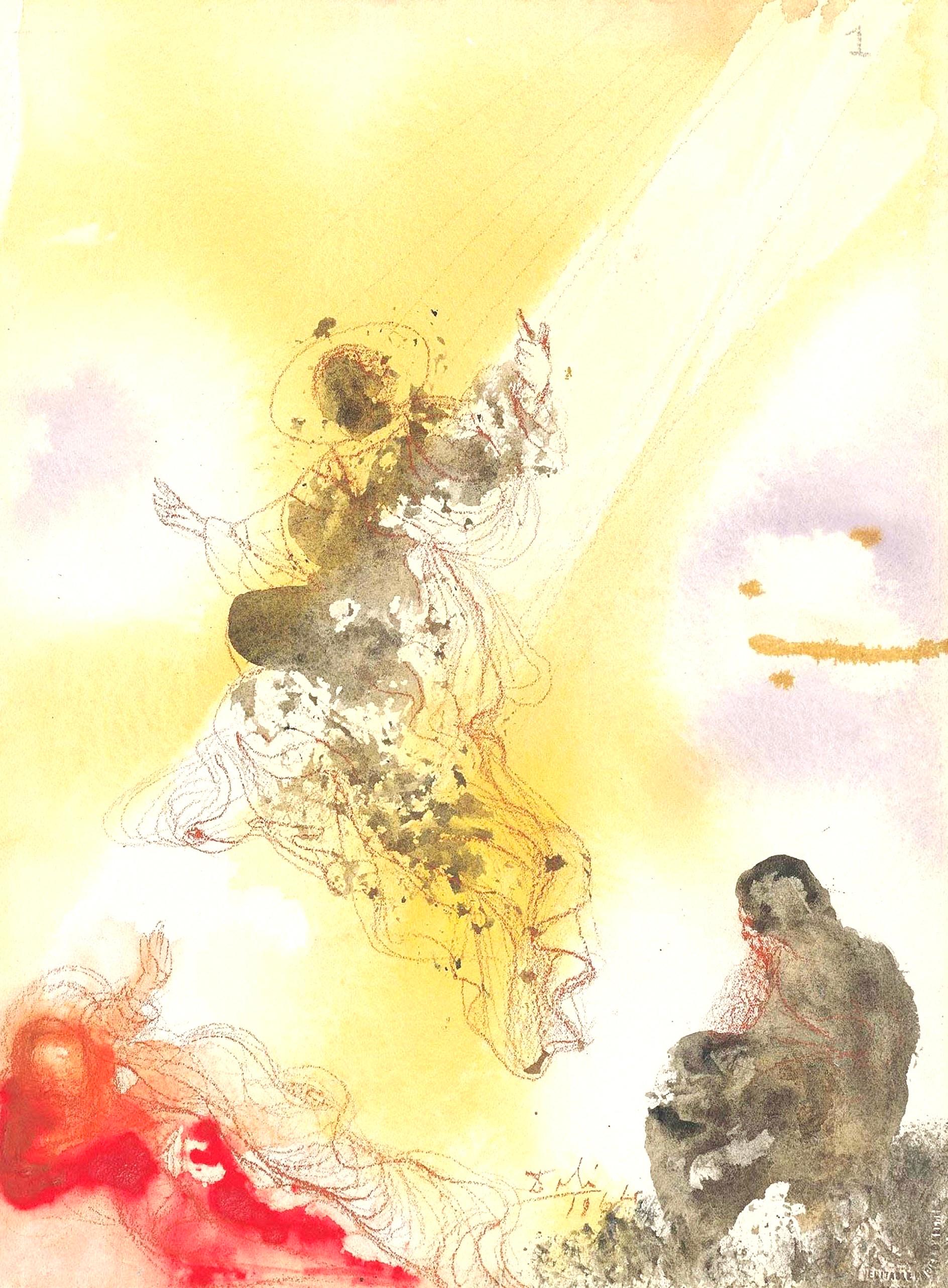 Landscape Print de Salvador Dalí - Composición (Campo 69-3; M/L. 1600), VI tavole dal ciclo della, Biblia Sacra