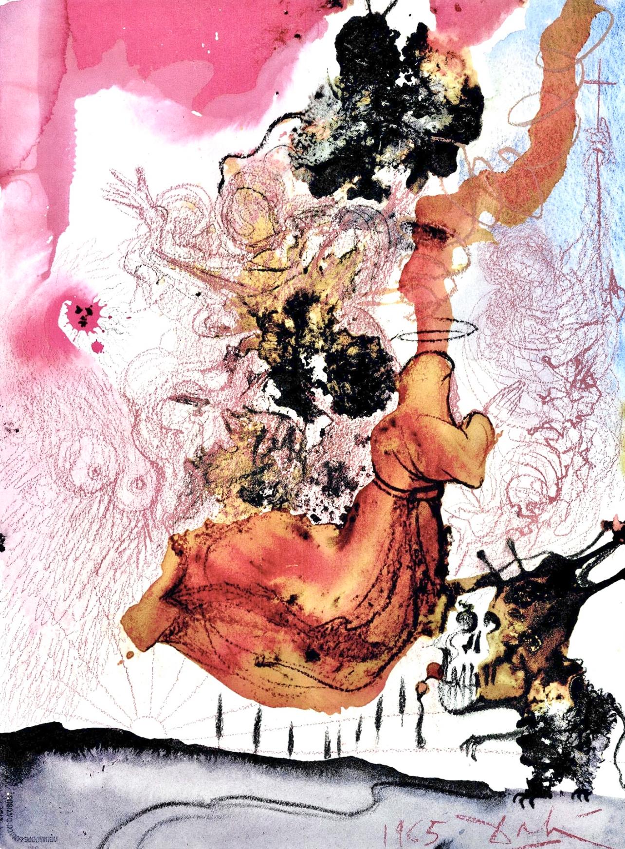 Figurative Print de Salvador Dalí - Composición (Campo 69-3; M/L. 1600), VI tavole dal ciclo della, Biblia Sacra