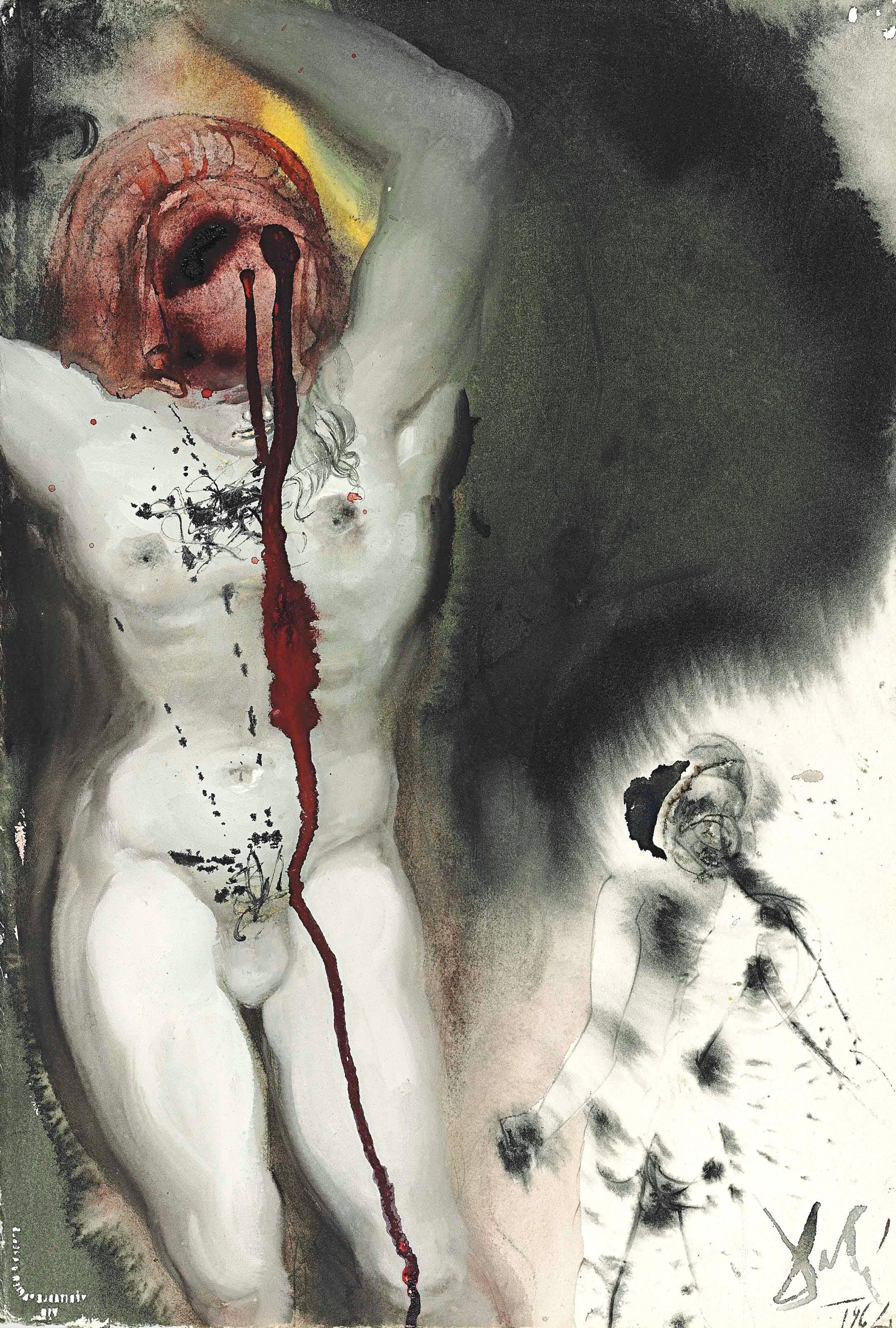 Figurative Print di Salvador Dalí - Composizione (Campo 69-3; M/L. 1600), VI tavole dal ciclo della, Biblia Sacra