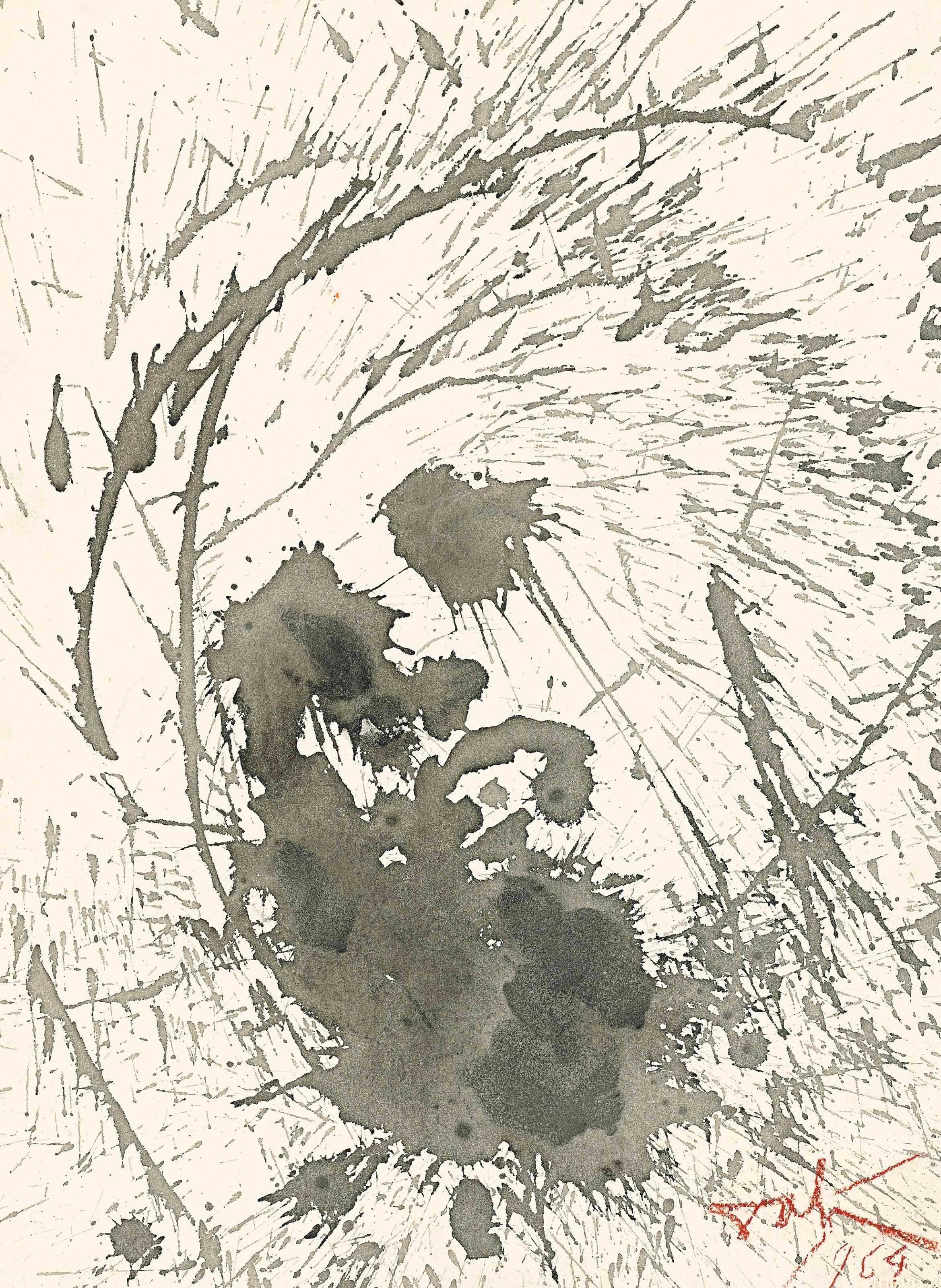 Salvador Dalí Landscape Print - Composition (Field 69-3; M/L. 1600), VI tavole dal ciclo della, Biblia Sacra