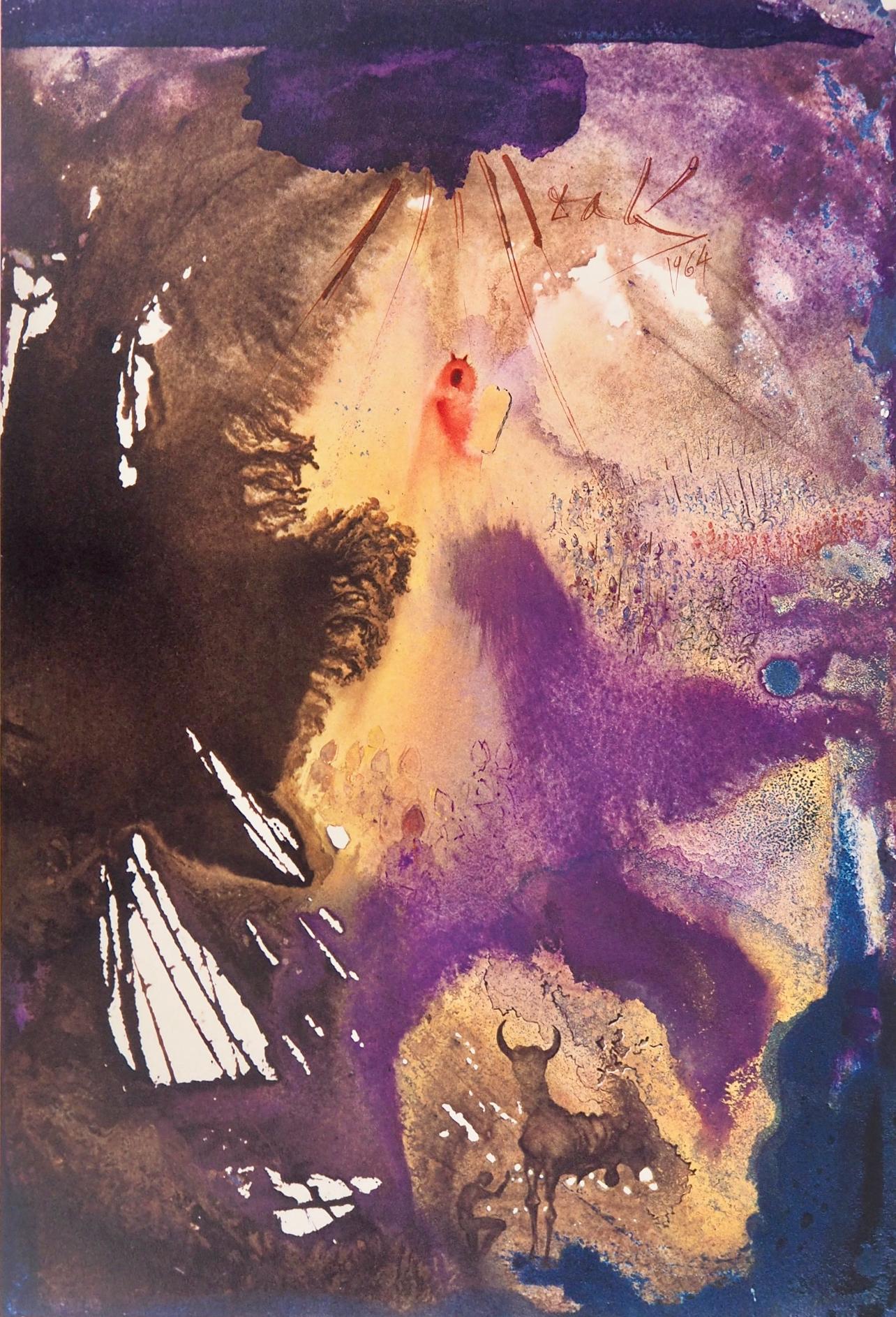 Landscape Print de Salvador Dalí - Composición (Campo 69-3; M/L. 1600), VI tavole dal ciclo della, Biblia Sacra