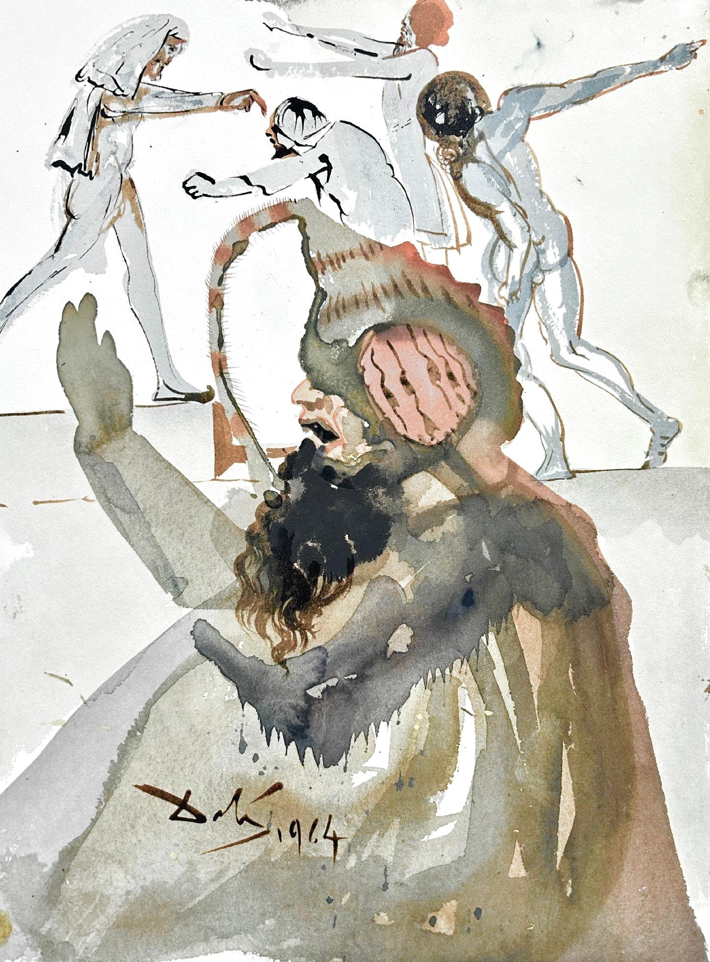 Salvador Dalí Figurative Print - Composition (Field 69-3; M/L. 1600), VI tavole dal ciclo della, Biblia Sacra