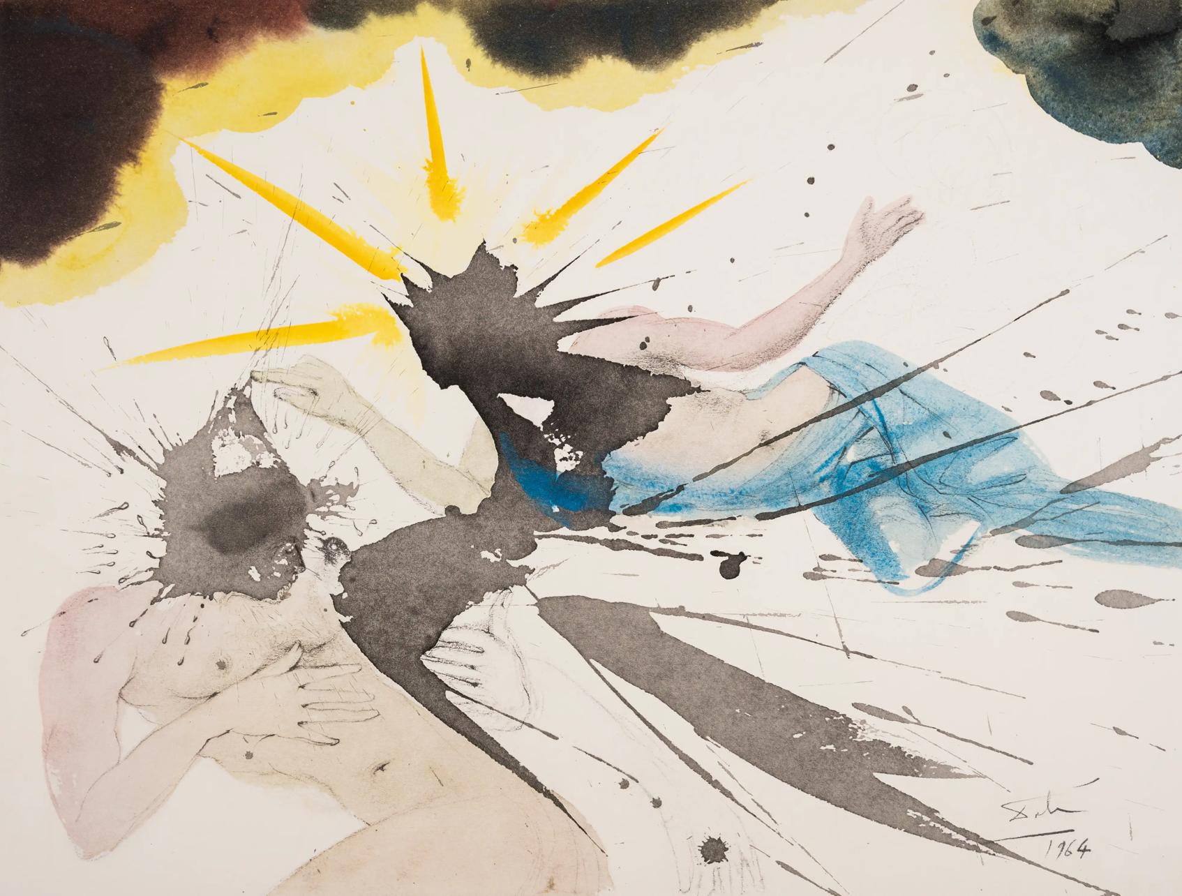 Landscape Print de Salvador Dalí - Composición (Campo 69-3; M/L. 1600), VI tavole dal ciclo della, Biblia Sacra