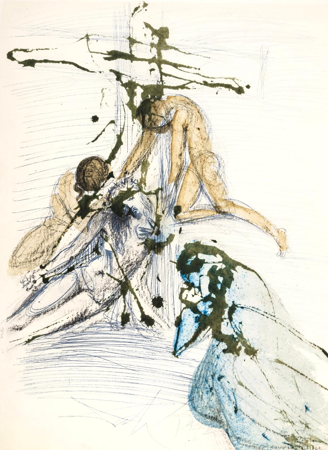 Landscape Print di Salvador Dalí - Composizione (Campo 69-3; M/L. 1600), VI tavole dal ciclo della, Biblia Sacra