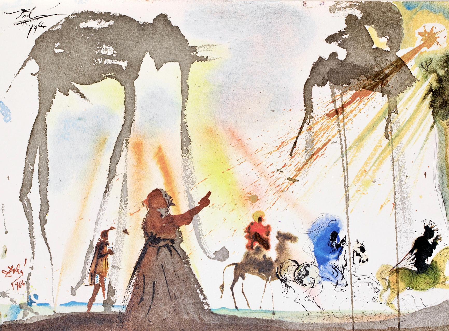 Figurative Print de Salvador Dalí - Composición (Campo 69-3; M/L. 1600), VI tavole dal ciclo della, Biblia Sacra