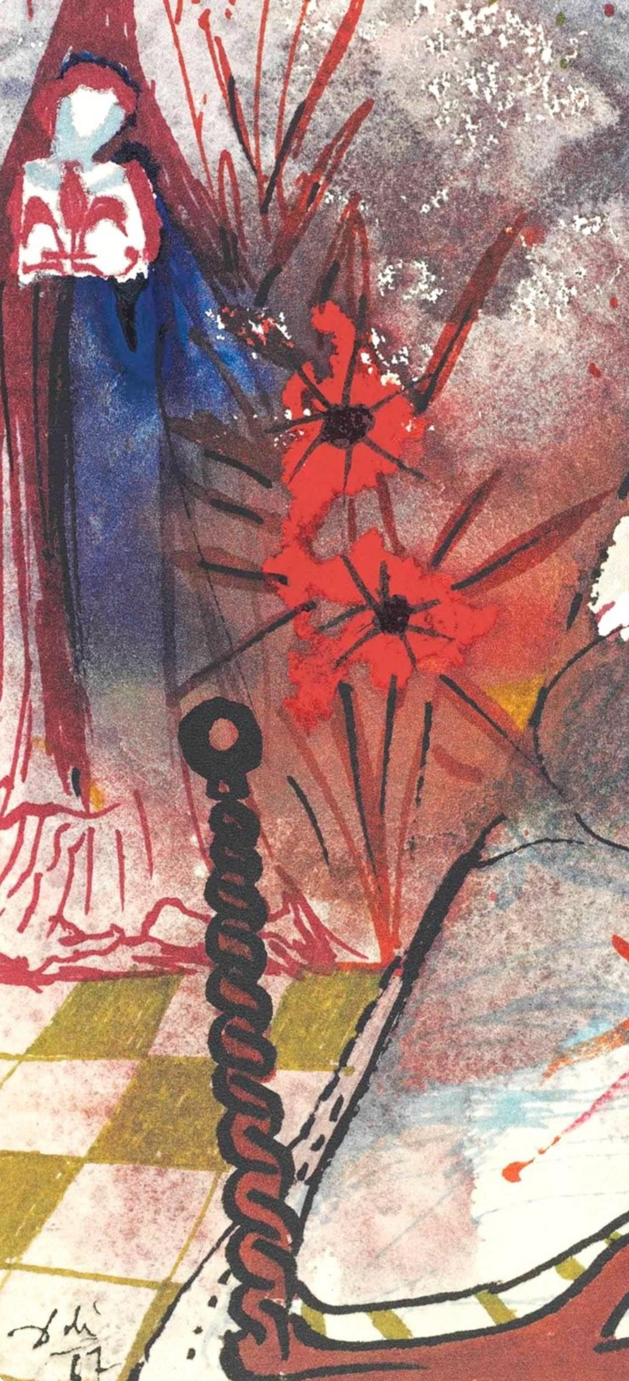 Composición (Michler/Löpsinger 1601), Romeo e Giulietta - Landscape Print Beige de Salvador Dalí