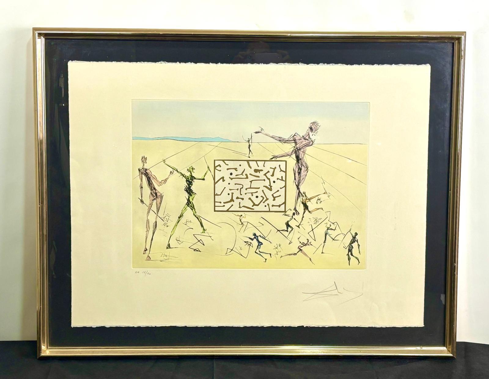 Circuito informático - La electronica -  Homenaje a Leonardo da Vinci - 1975 - Print de Salvador Dalí