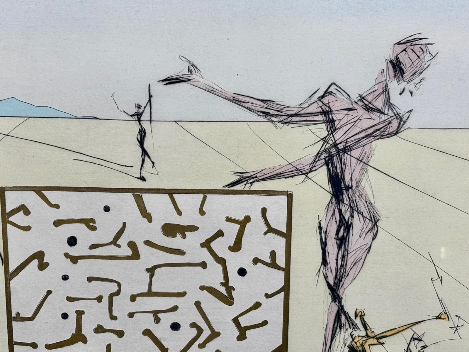 Circuito informático - La electronica -  Homenaje a Leonardo da Vinci - 1975 - Print Surrealista de Salvador Dalí