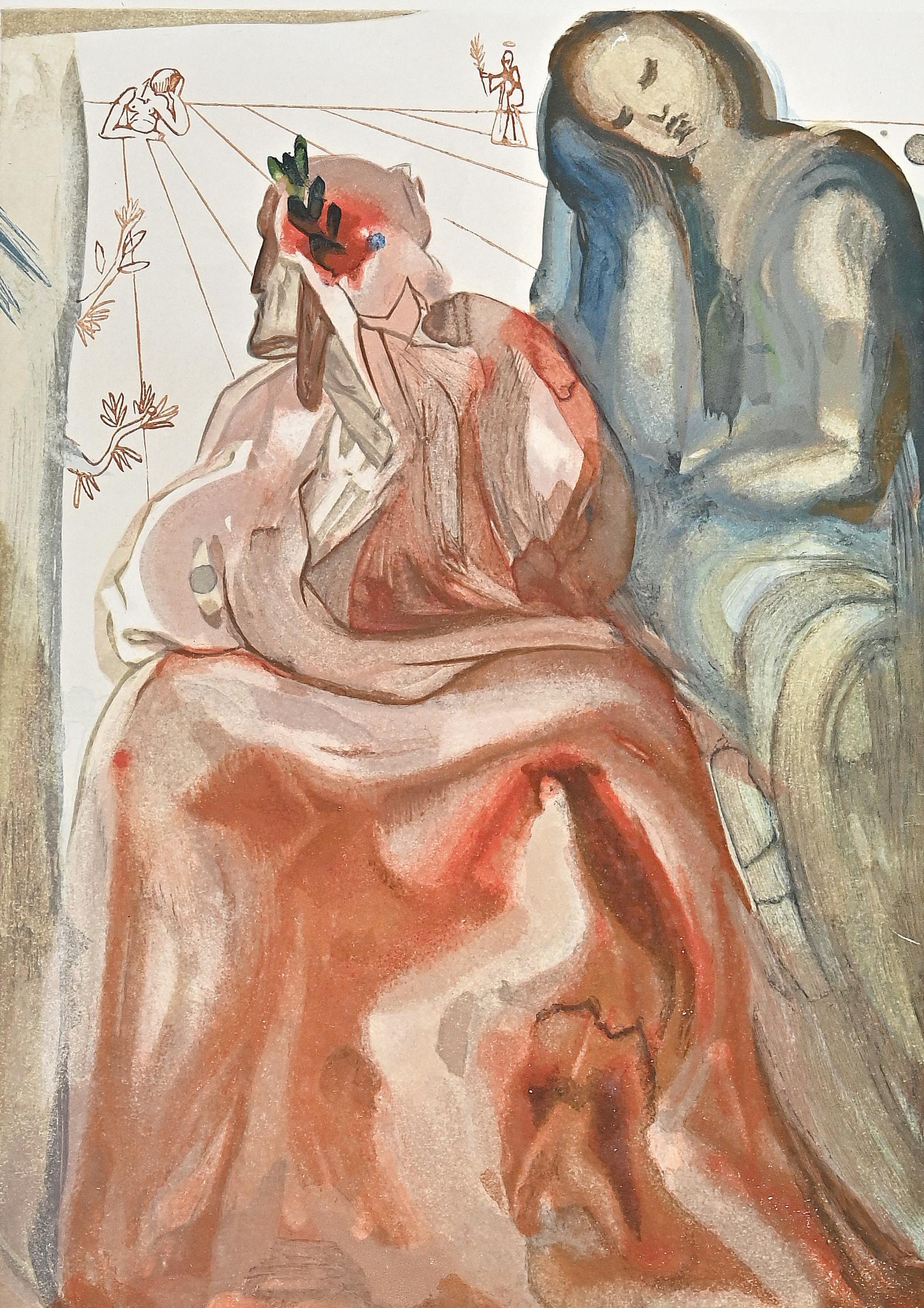 Confession - Woodcut Print attr. to Salvador Dalì - 1963 - White Figurative Print by Salvador Dalí