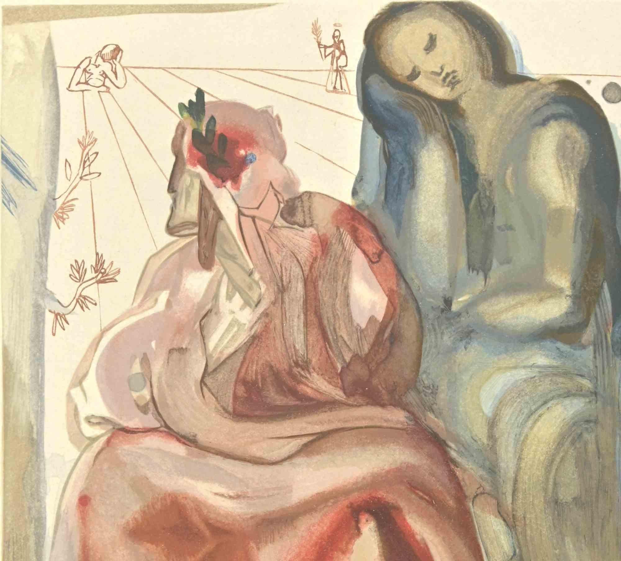 Confession - Woodcut  - 1963 - Print by Salvador Dalí