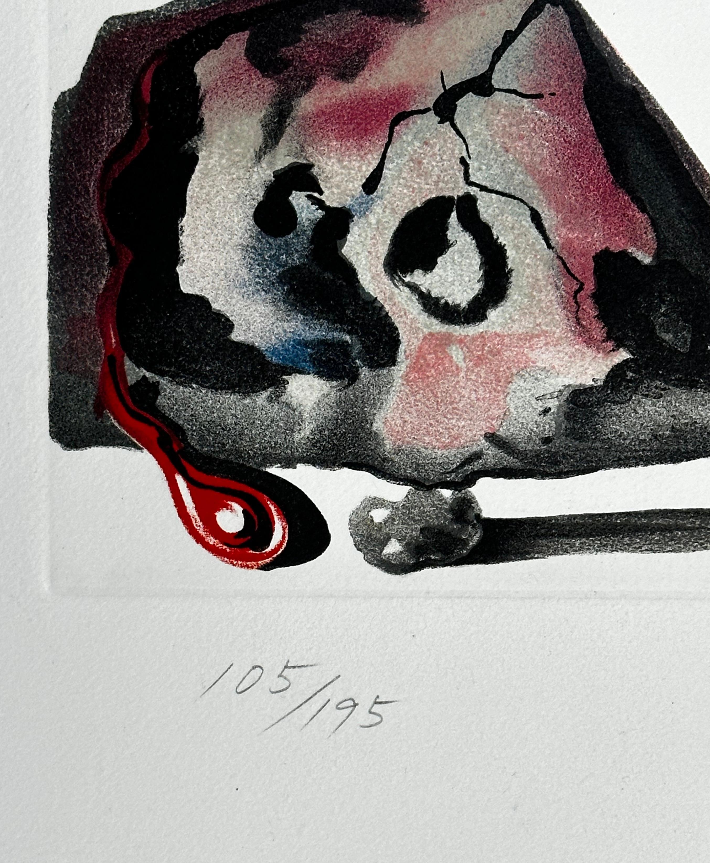 Conquista del Cosmos Relojes Congelados del Espacio Tiempo - Print Gris de Salvador Dalí
