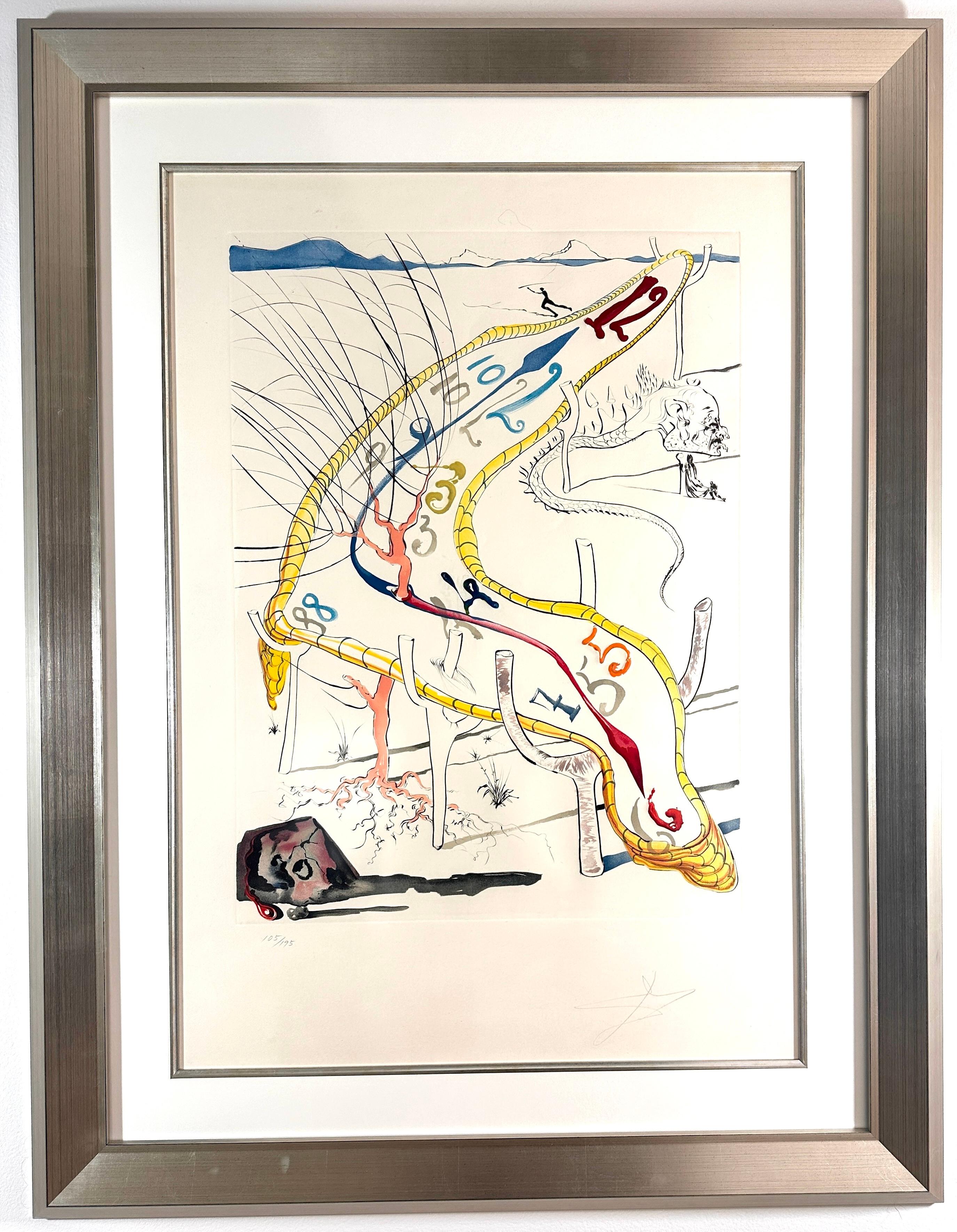 Salvador Dalí Abstract Print - Conquest of Cosmos Frozen Watches of Space Time