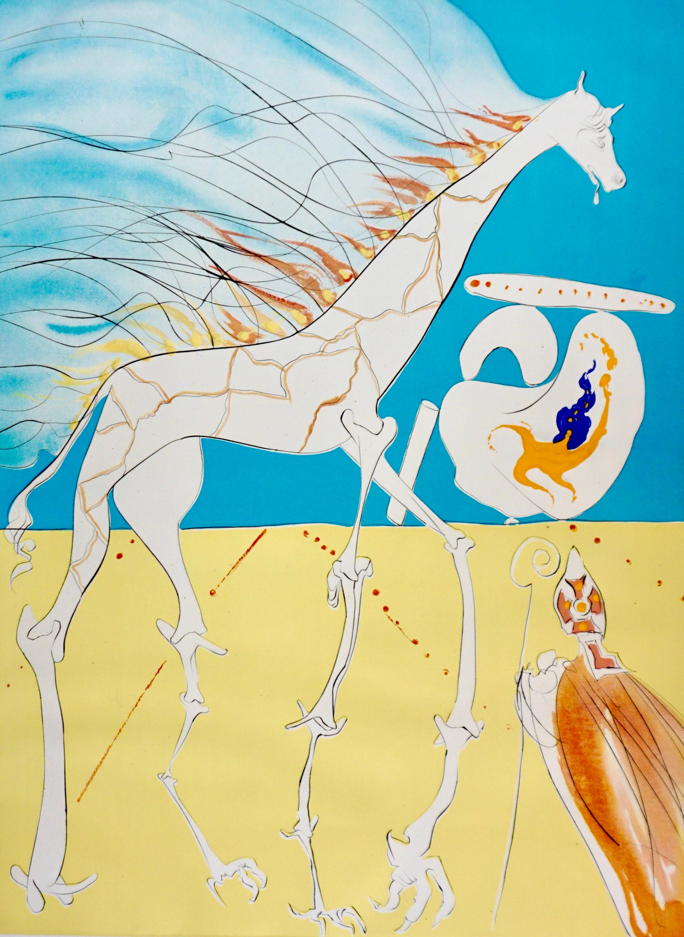 Conquest of Cosmos Saturnian Giraffe - Print by Salvador Dalí