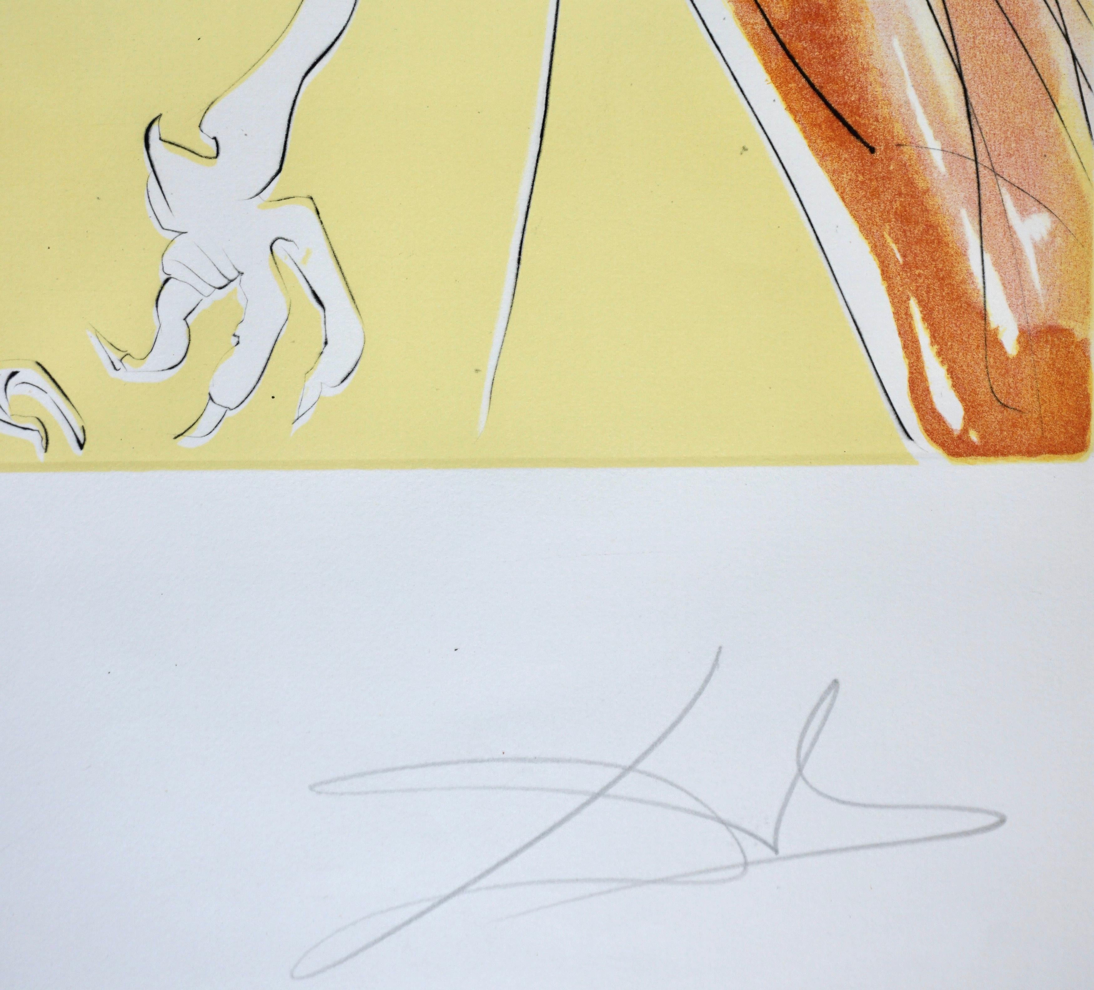 Conquest of Cosmos Saturnian Giraffe - Surrealist Print by Salvador Dalí