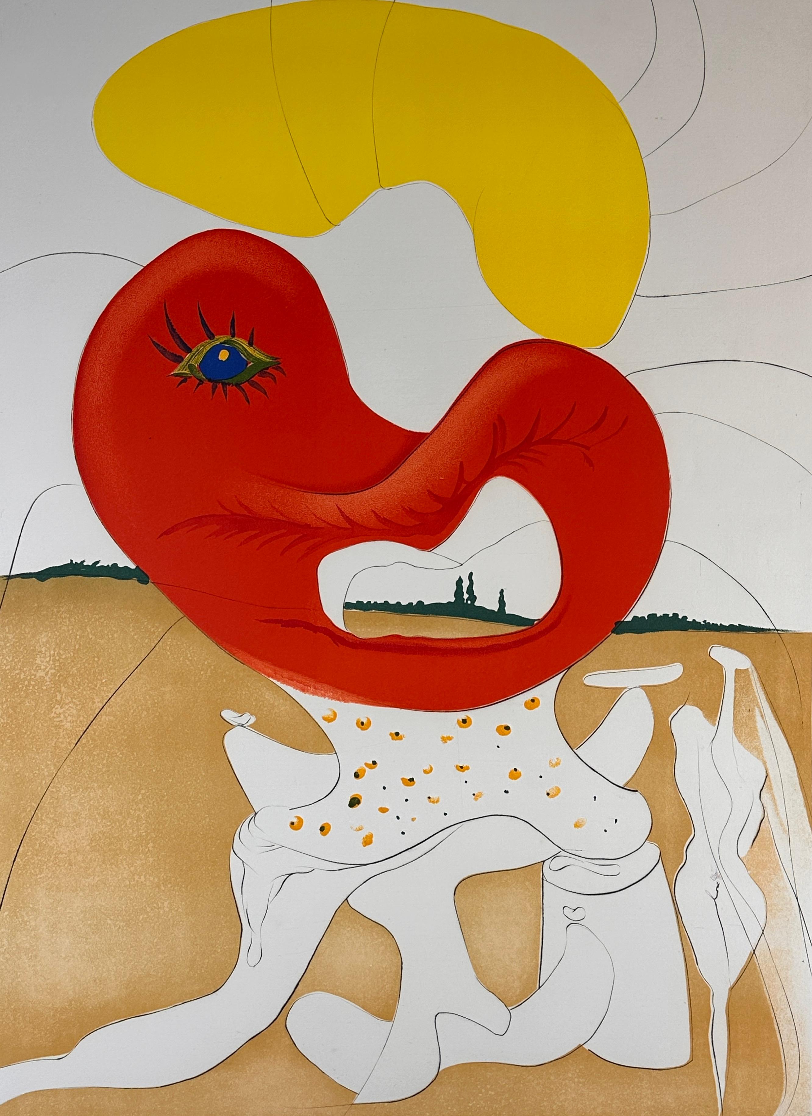 La conquista del cosmo Il sangue dello Yang e dello Yang - Print di Salvador Dalí
