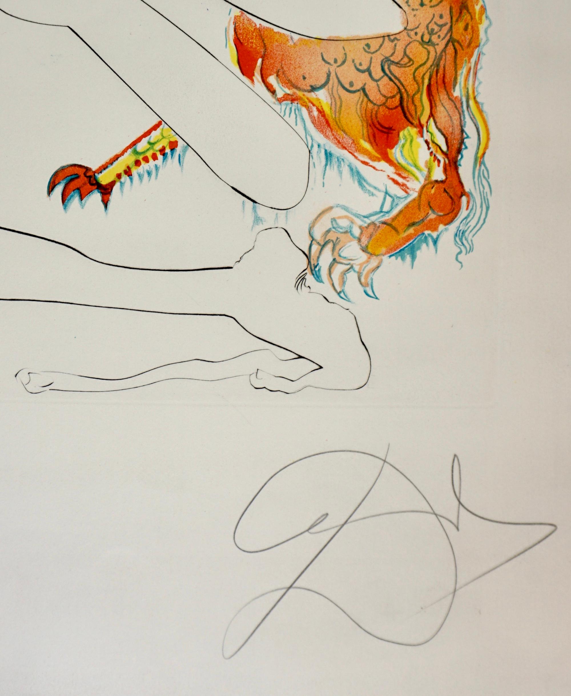 Conquista del Cosmo L'Unicorno Laser - Print Surrealismo di Salvador Dalí
