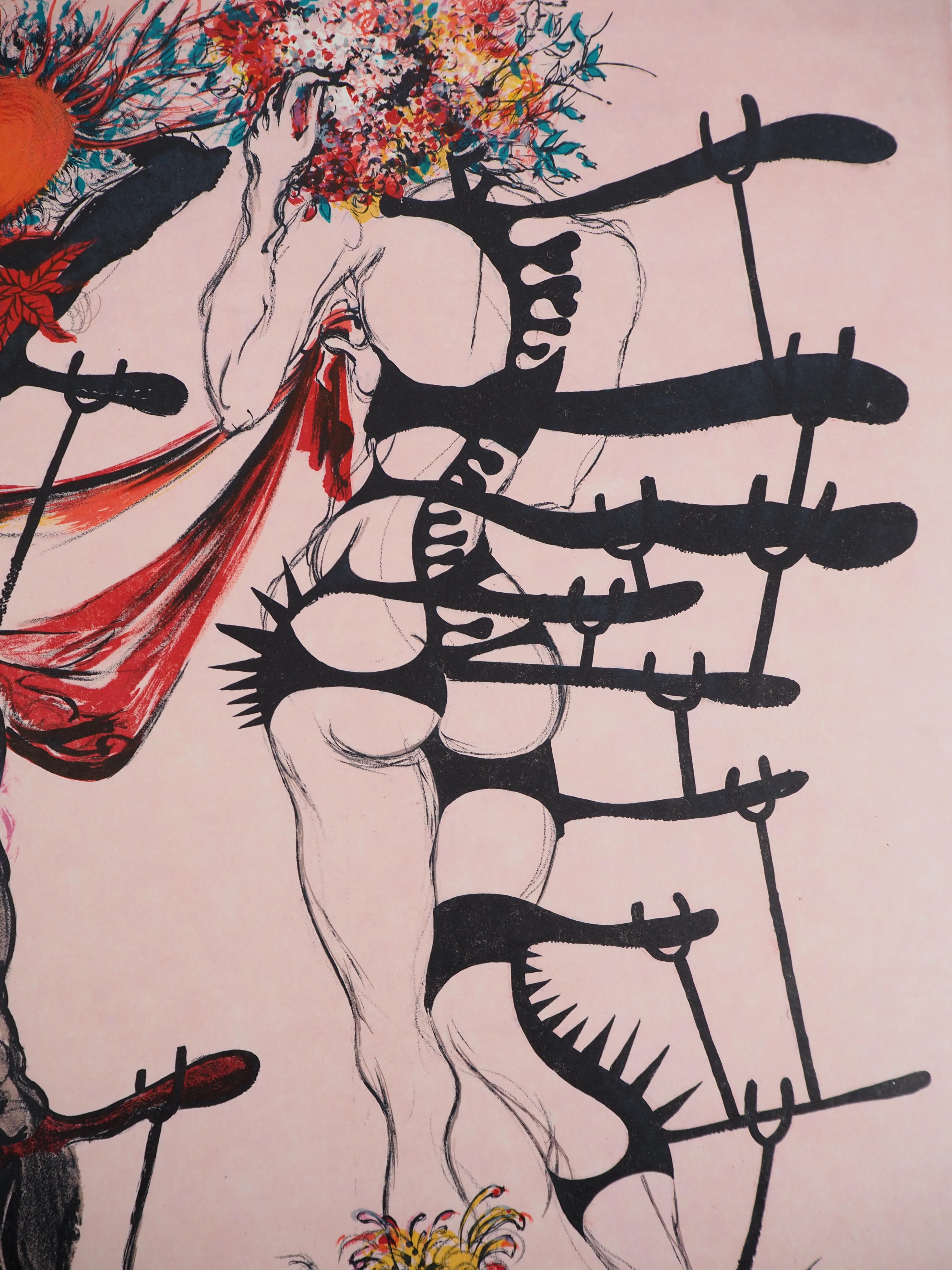 Costumi per Tristan Fou, Donne in fiore - Litografia originale firmata (Campo 70-2) in vendita 4