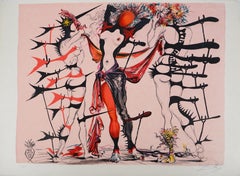 Costumes for Tristan Fou, Flower Women - Original Signed Lithograph (Field 70-2)