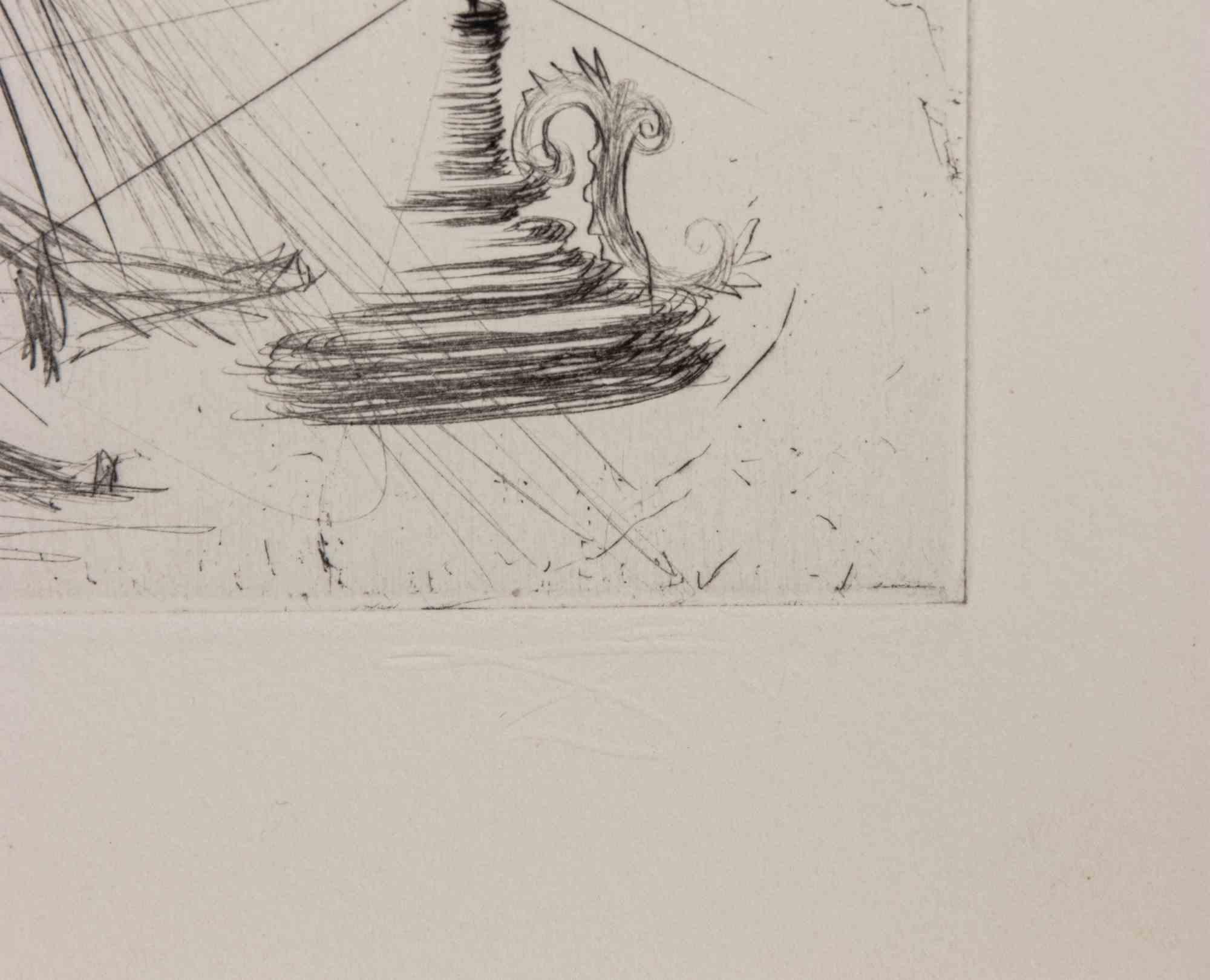 Couple with a Candle - Gravure - 1968 - Print de Salvador Dalí