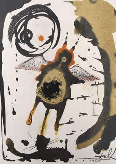 Creatio volatilium - Original Lithograph by S. Dalì - 1965