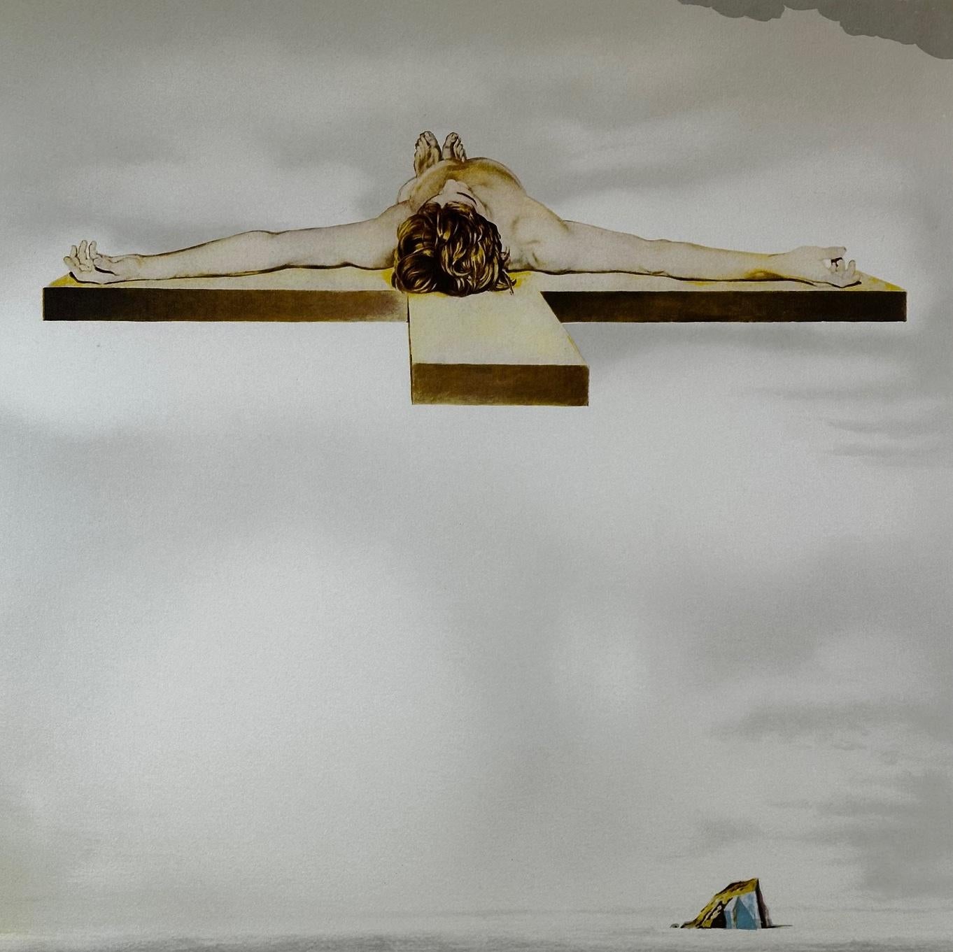 Crocifissione (Cristo di Gala) con visore stereografico - Print Surrealismo di Salvador Dalí