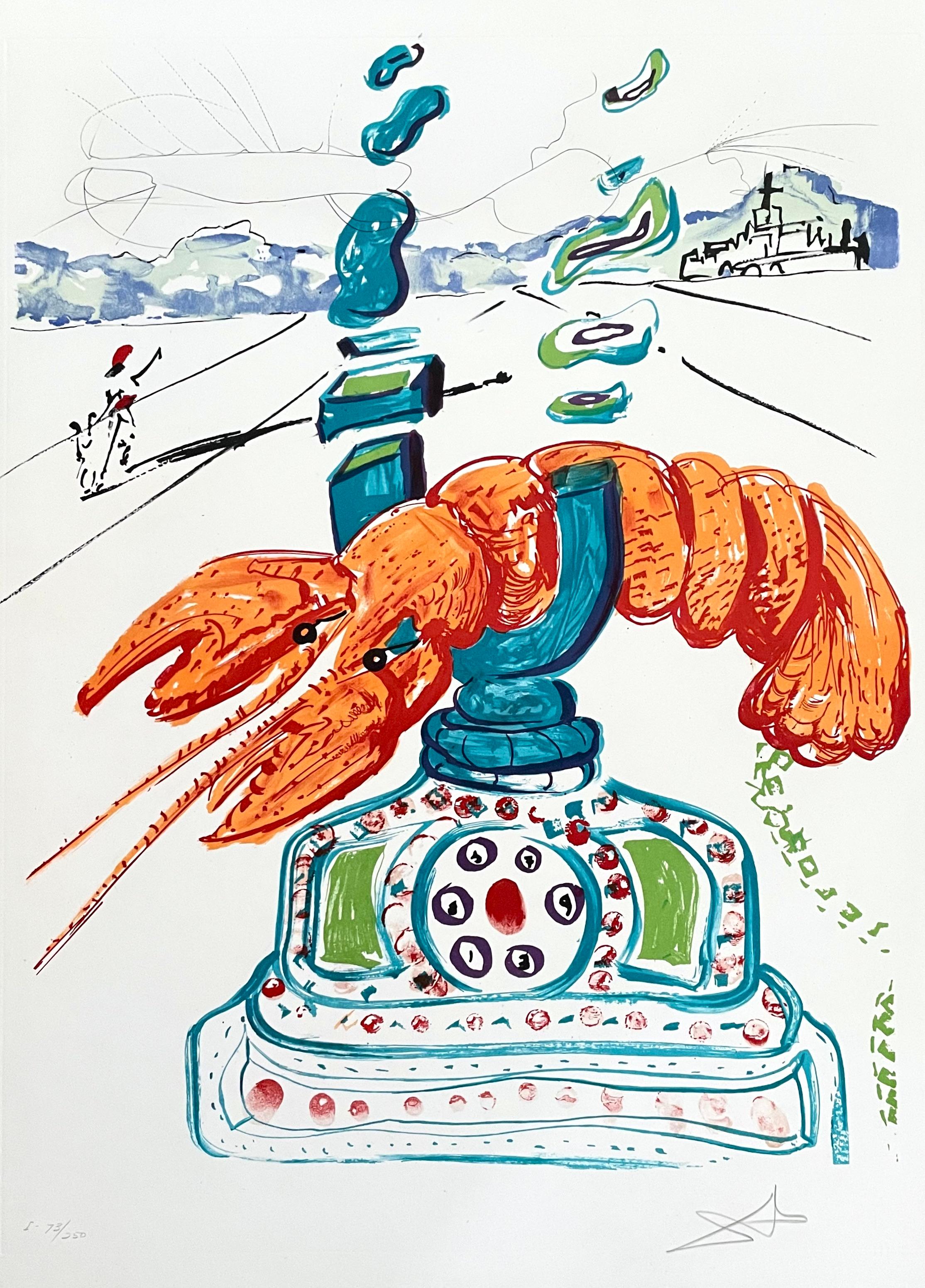 Salvador Dalí Animal Print - Cybernetic Lobster Telephone (Imagination & Objects), Salvador Dali