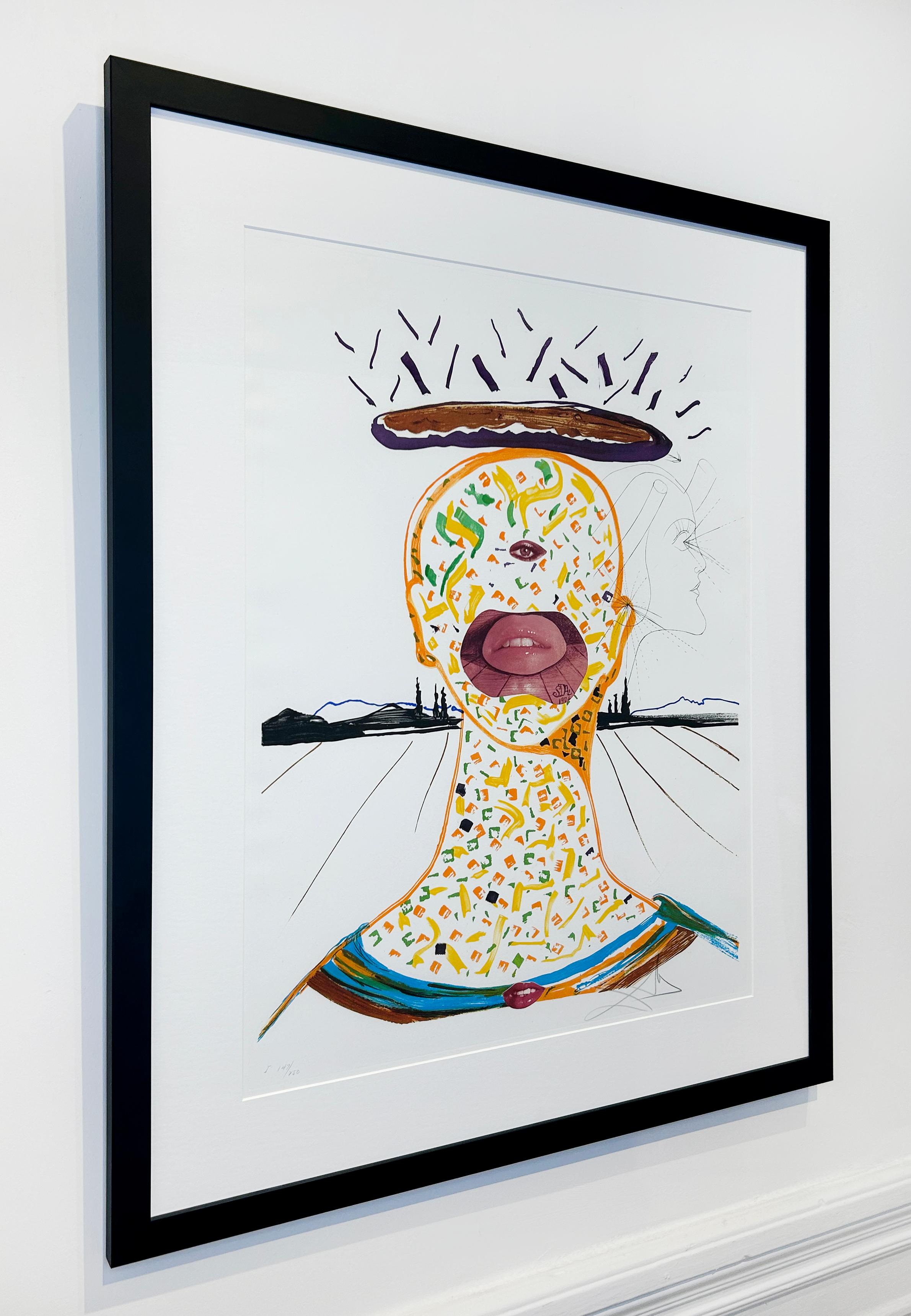 Artista:  Dalí, Salvador
Título:  Maquillaje ciclópeo
Serie:  Imaginaciones y objetos del futuro
Date:  1975
Medio:  Litografía con punta seca original
Dimensiones sin enmarcar: 30.75