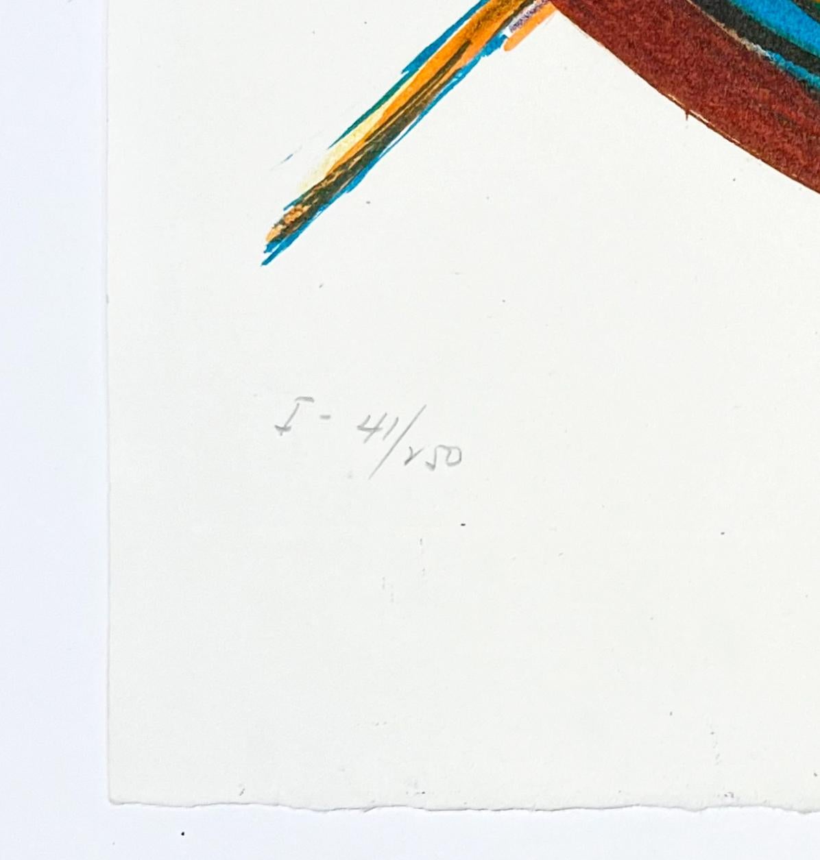 Artistics : Salvador Dali
Titre : Up&Up
Portfolio : Imaginations et objets du futur
Moyen d'expression : Lithographie avec collage
Année : 1975
Edition : I-41/250
Taille de la feuille : 30 1/4