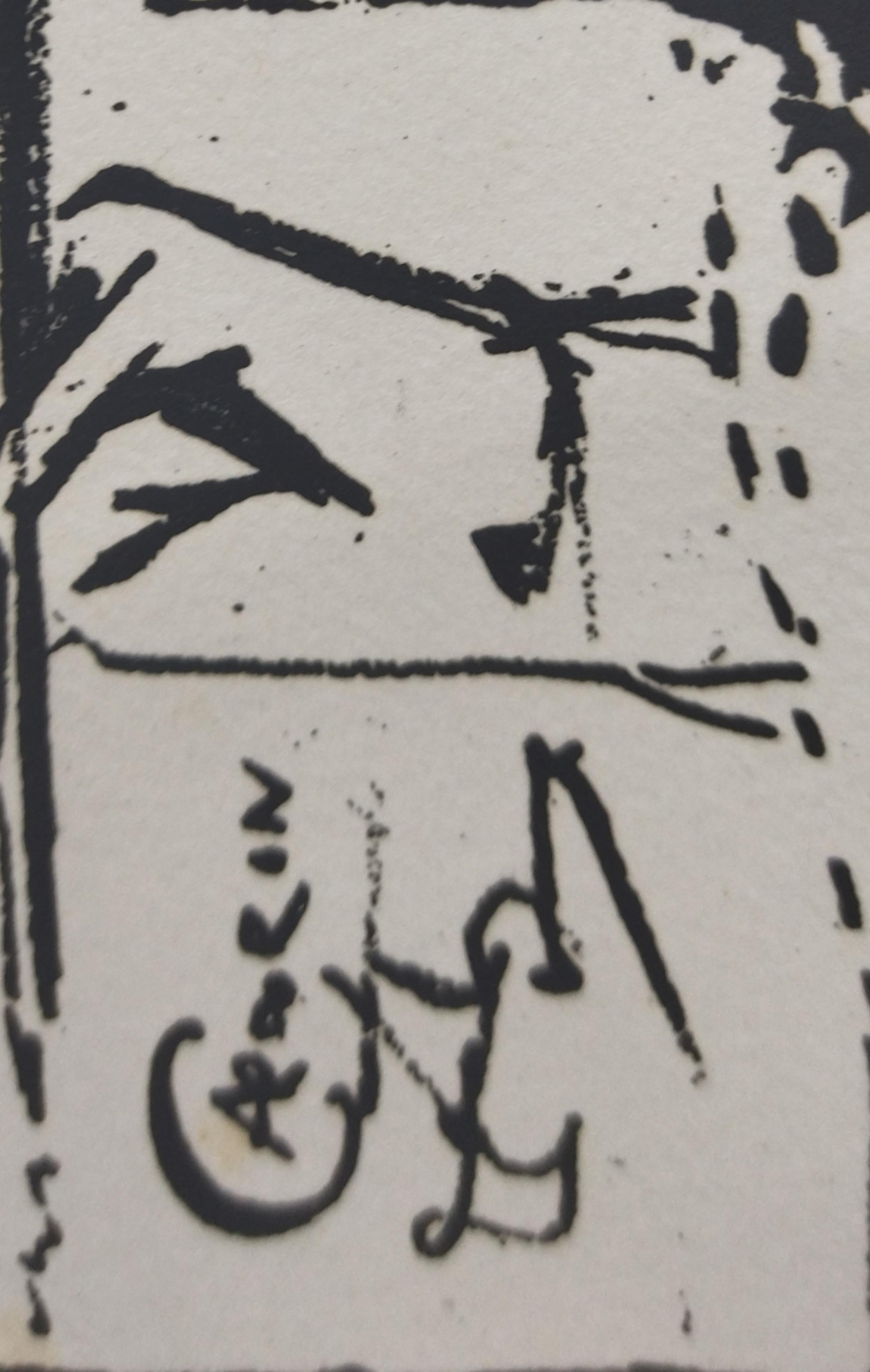 Dalí  Vertical  Grabado Retrato de Calderón en venta 2
