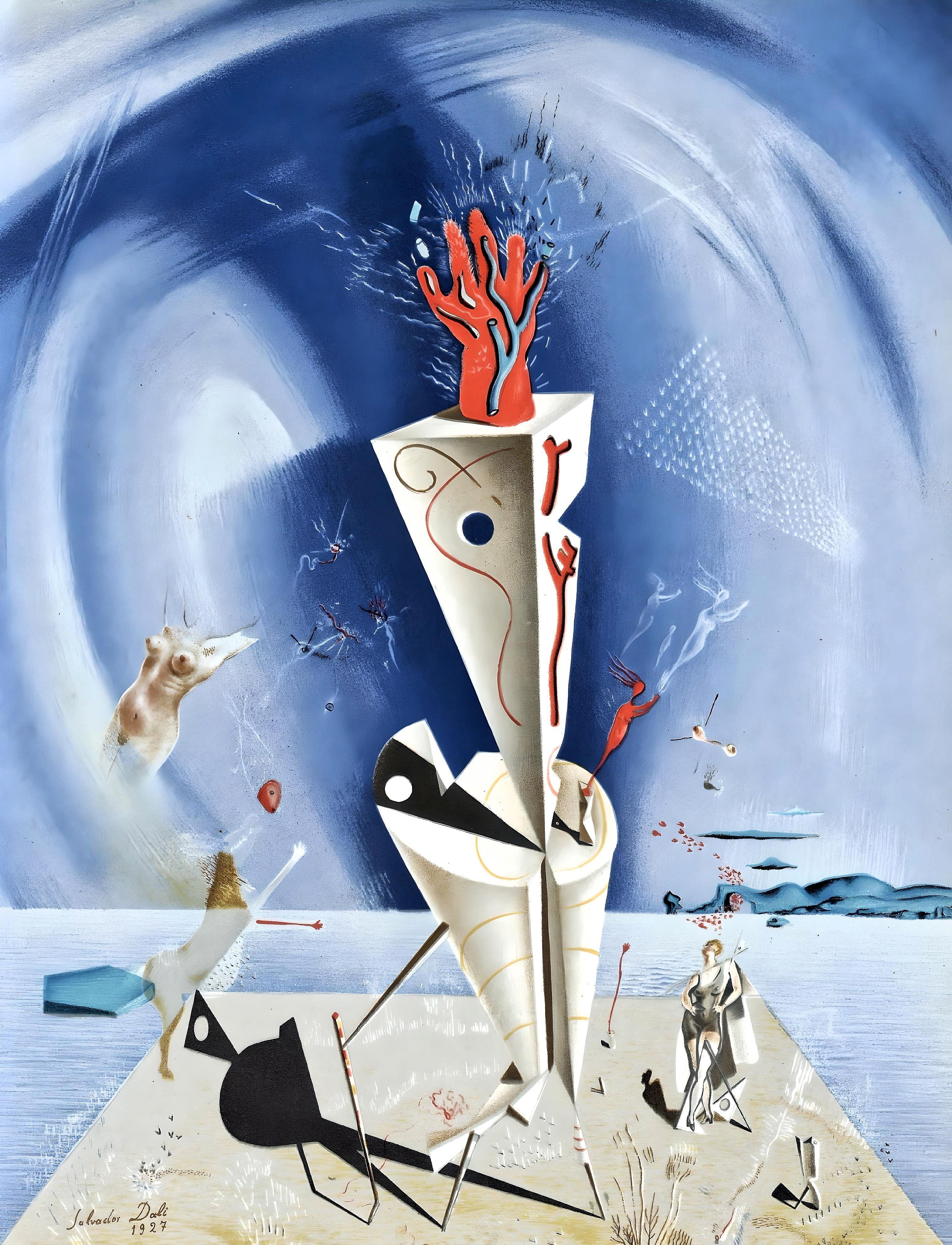 Abstract Print Salvador Dalí - Dalí, Appareil et main, XXe Siècle (d'après)