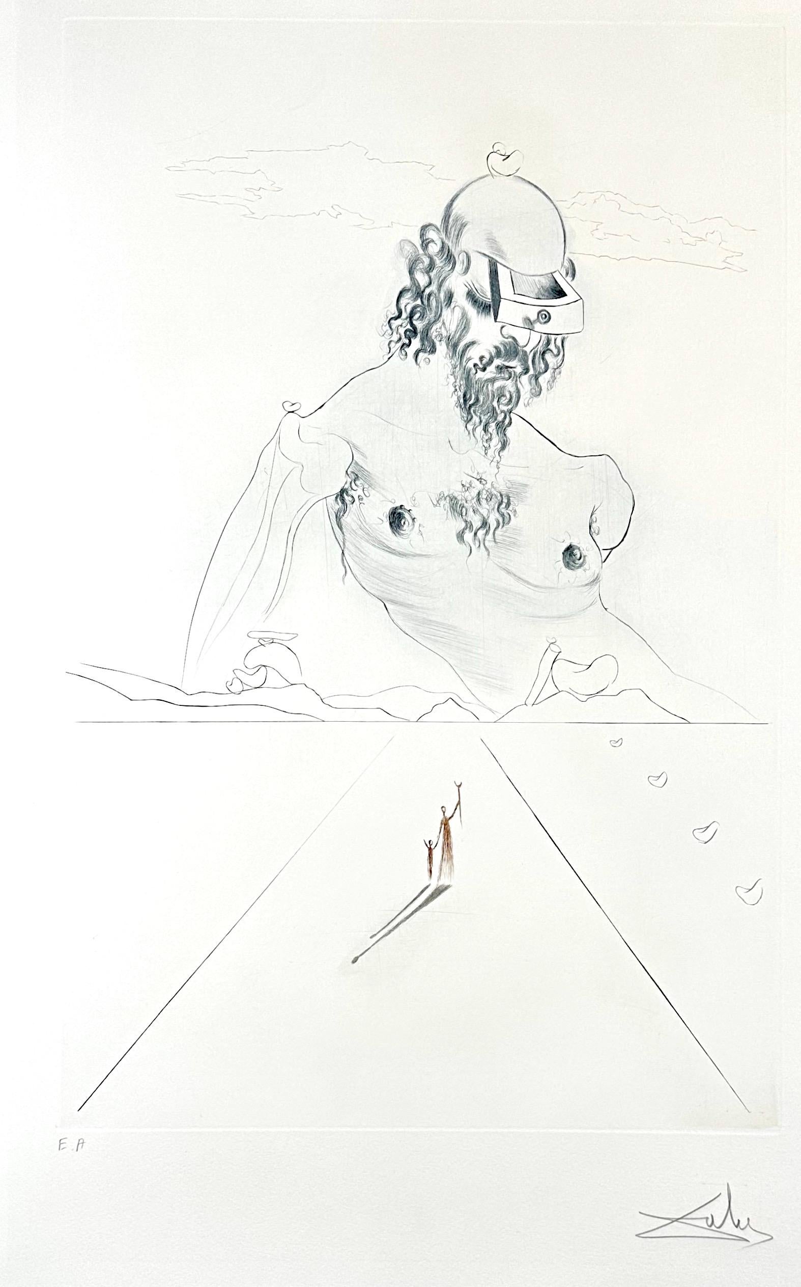 Figurative Print Salvador Dalí - Dali Aurelia Le Colosse