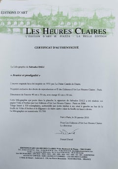 Dali  Avarice et prodigalité  Lithography