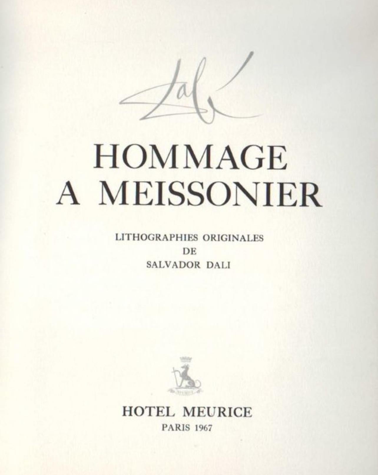Dalí­, Composition (M/Löpsinger 1175; Field 67-2), Hommage à Meissonier (after) For Sale 3