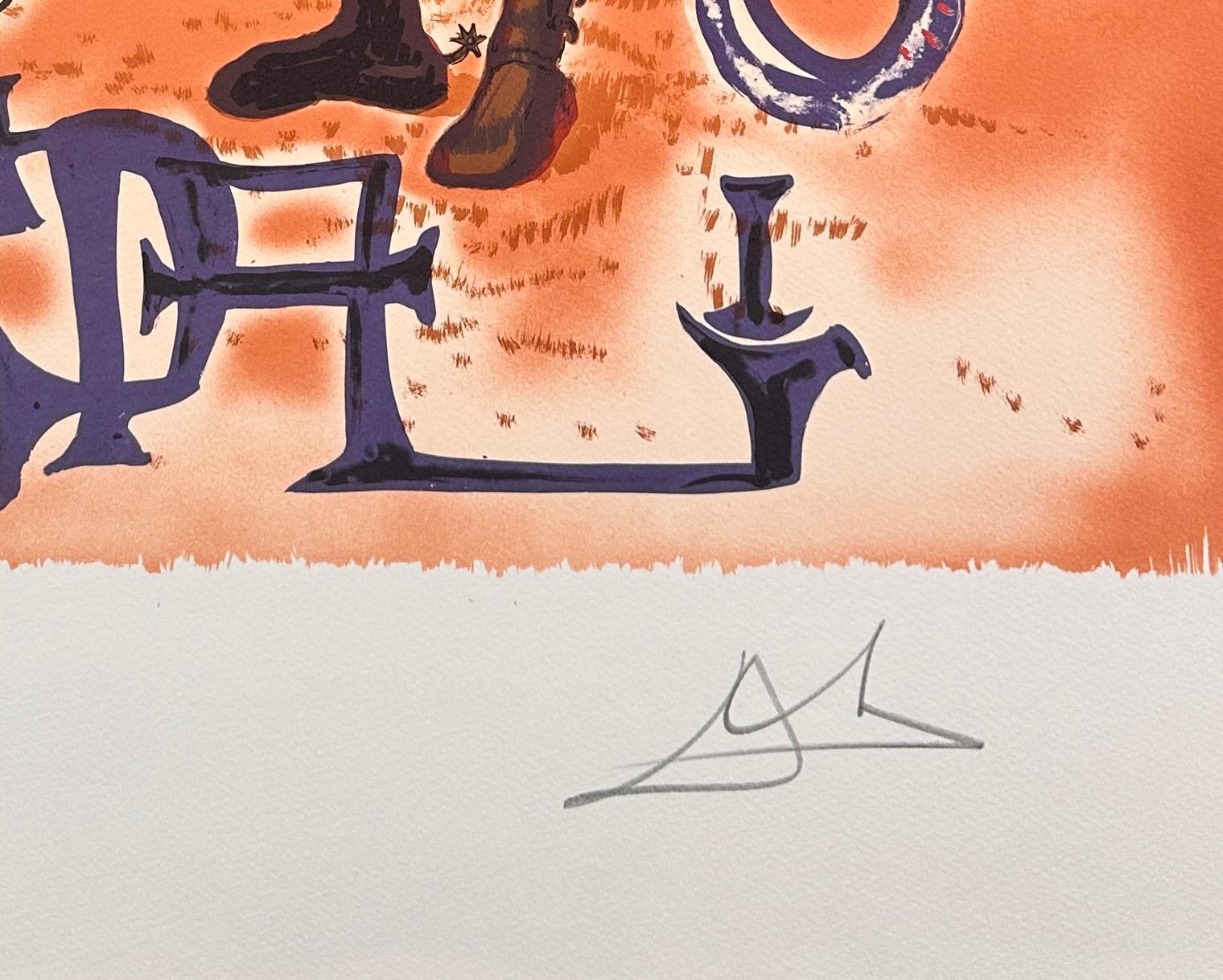 Dali Discovers America 2 Piece Suite With Original Portfolio Case - Surrealist Print by Salvador Dalí