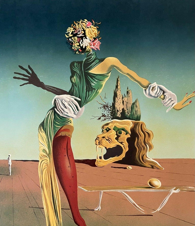Dali, Femme à tete de Roses (Pittura N. Y415.35) at 1stDibs