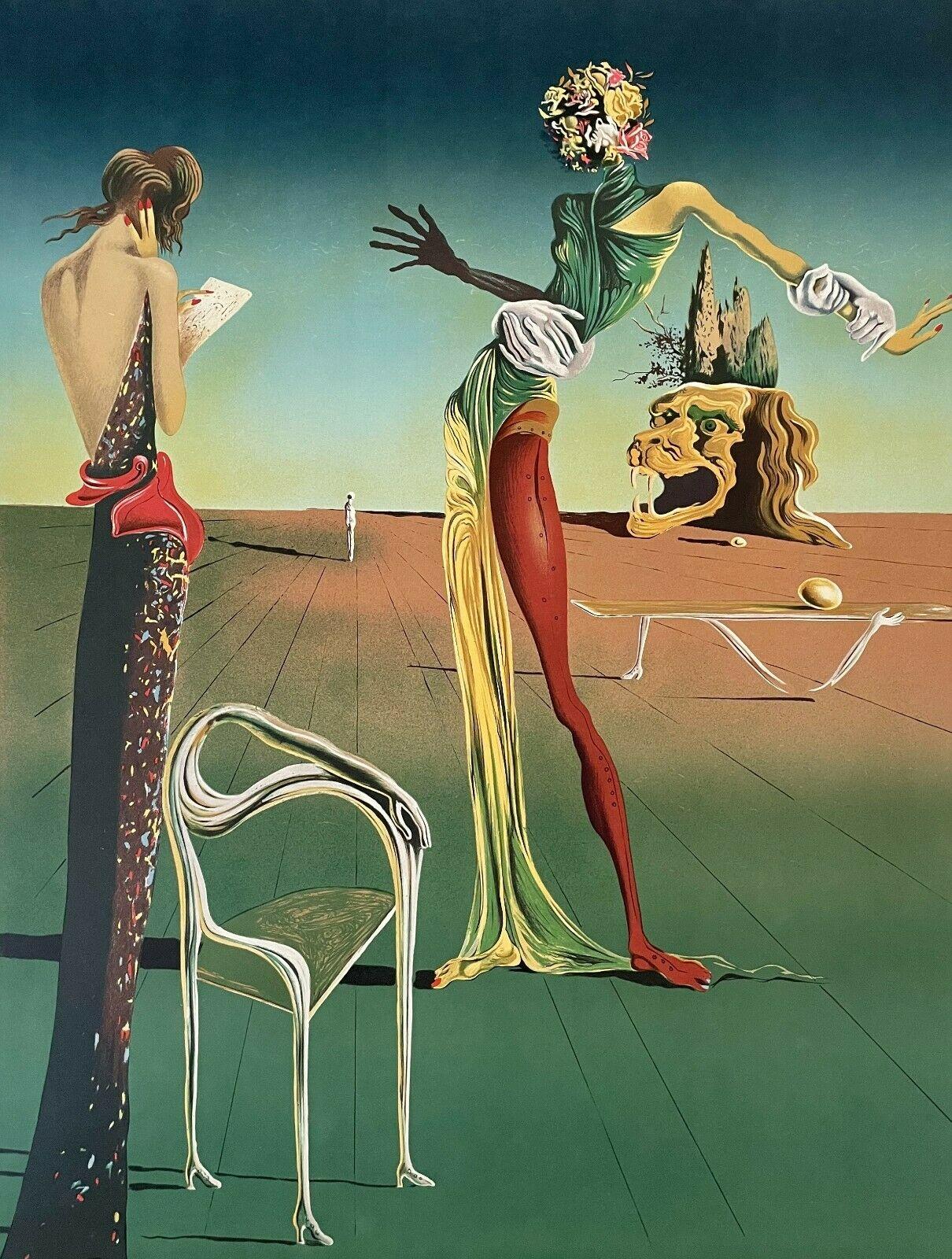 Salvador Dalí Figurative Print - Dali, Femme à tete de Roses (Pittura N. Y415.35)
