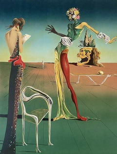 Dali, Femme tete de Roses (Pittura N. Y415.35)