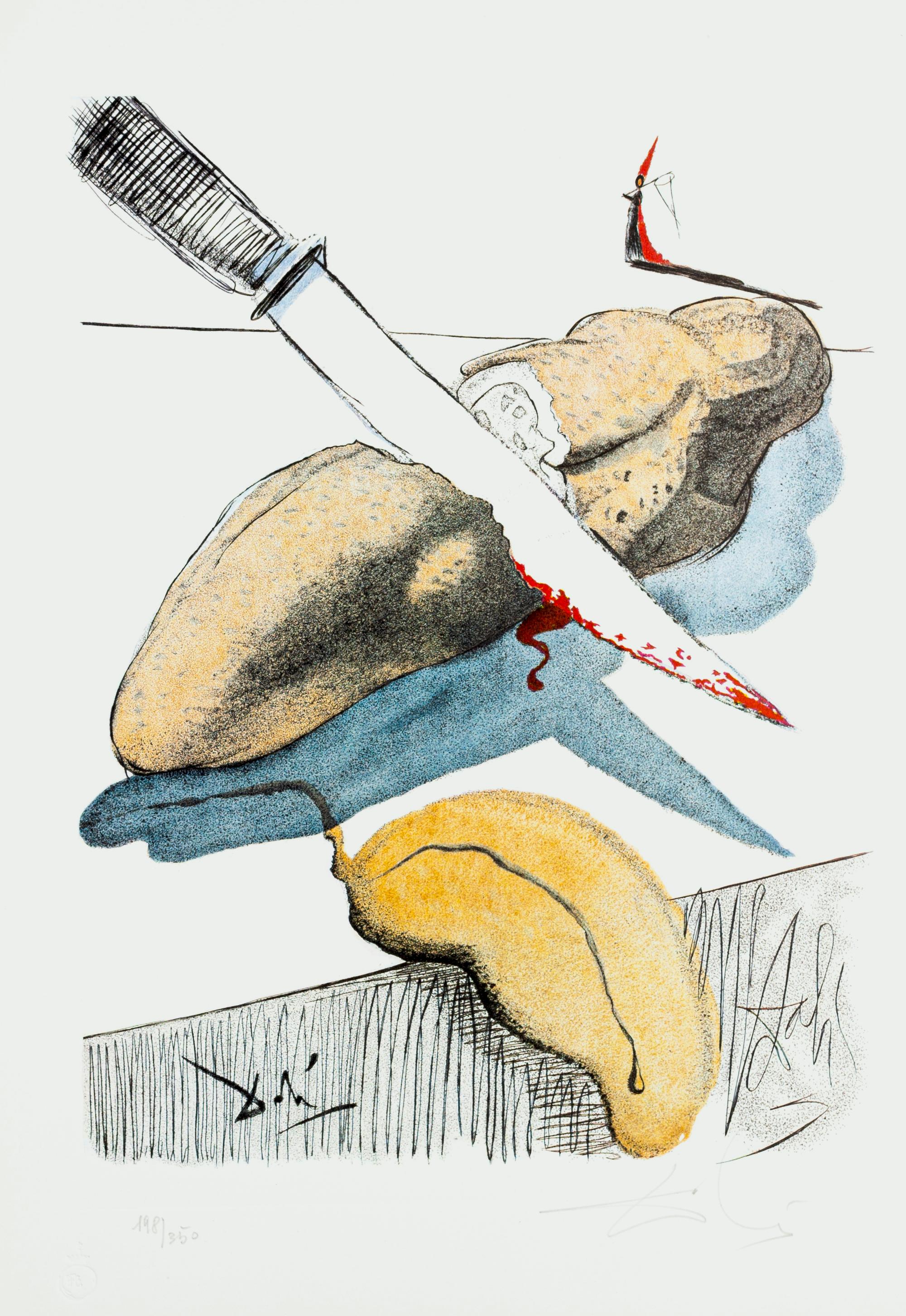 Dali Illustrates Casanova - Plate 19 - Original Lithograph by S. Dalì - 1980 - Print by Salvador Dalí